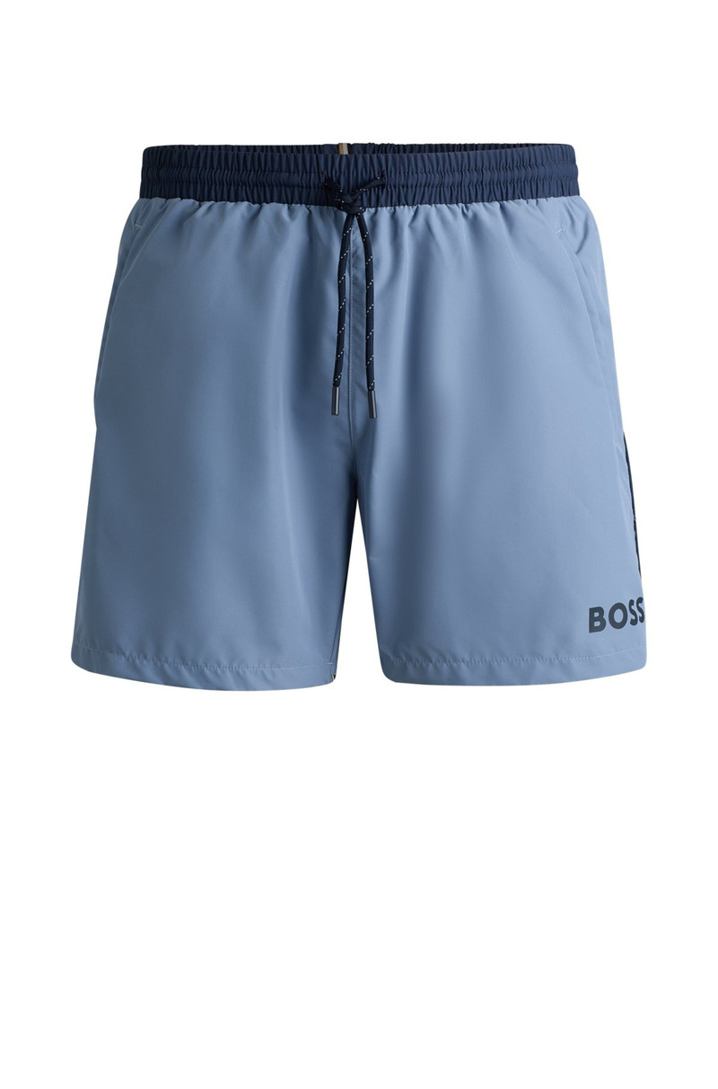 QUICK-DRY SWIM SHORTS WITH CONTRAST DETAILS 1