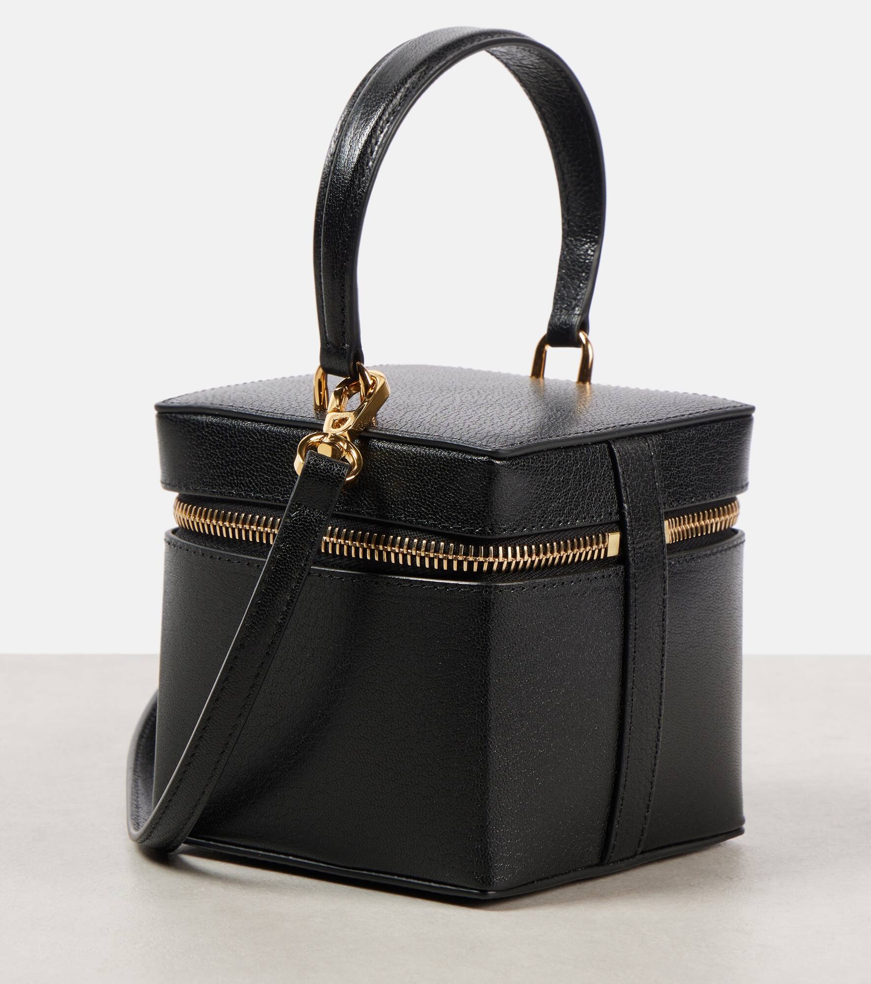 Cube leather vanity bag - 4