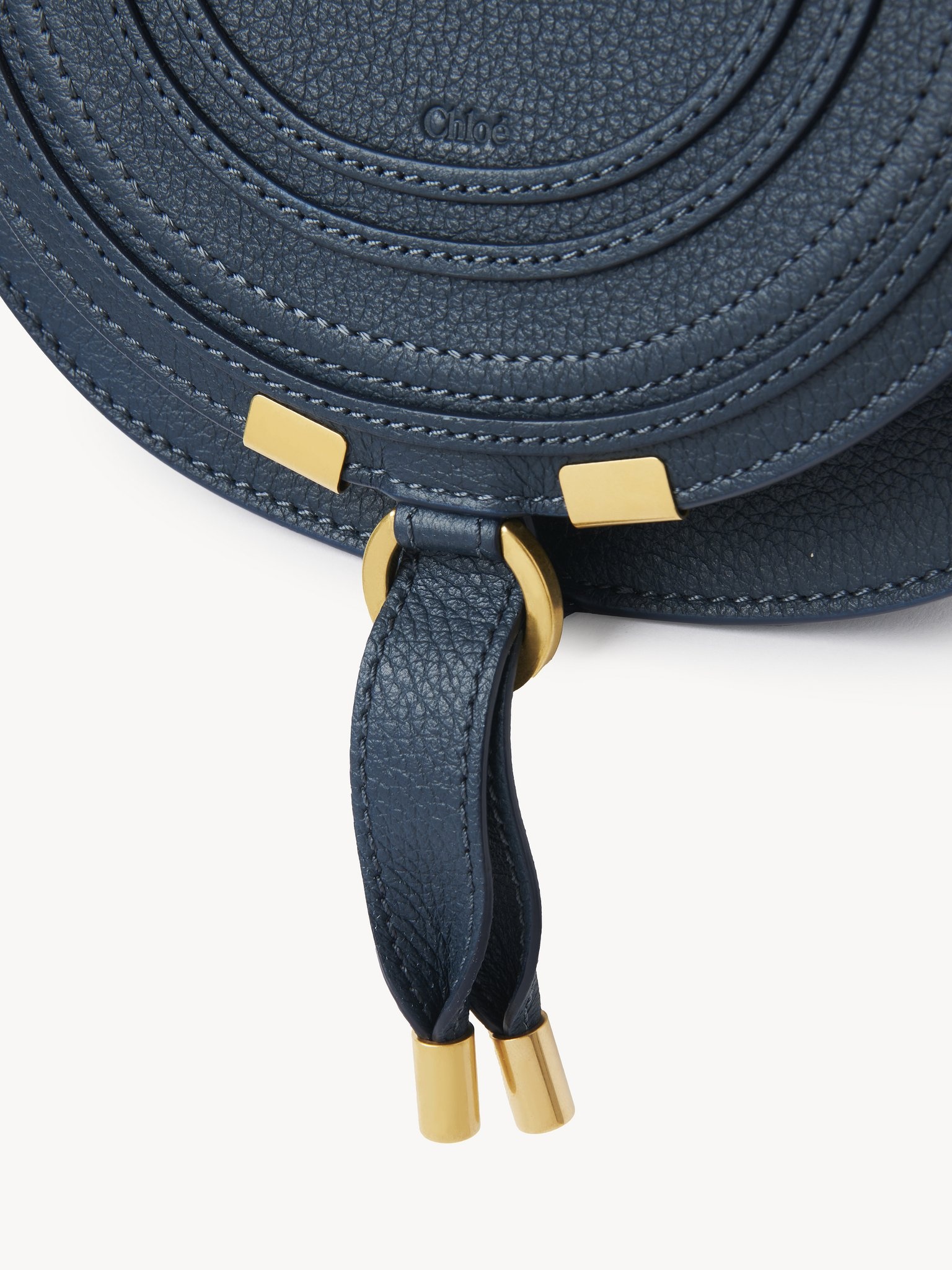 SMALL MARCIE SADDLE BAG IN GRAINED LEATHER - 6