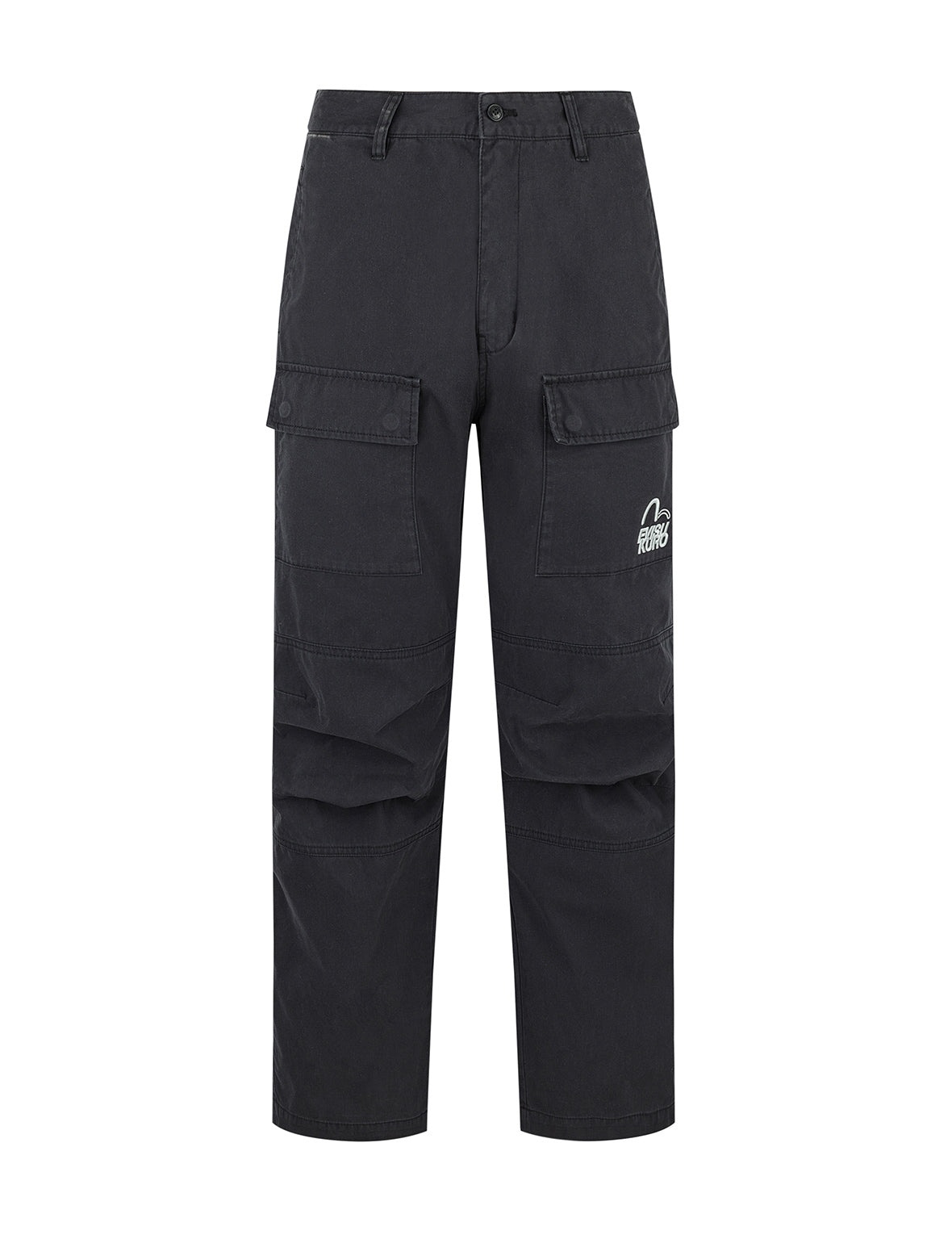 Logo and Seagull Embroidery Relax Fit Cargo Pants - 12