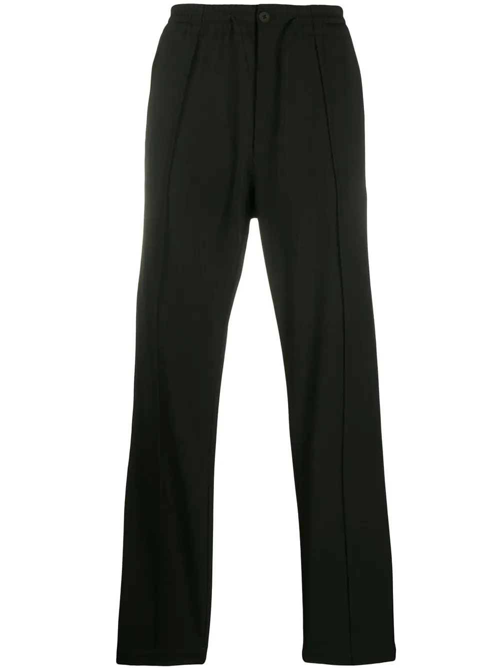 plain straight-leg trousers - 1