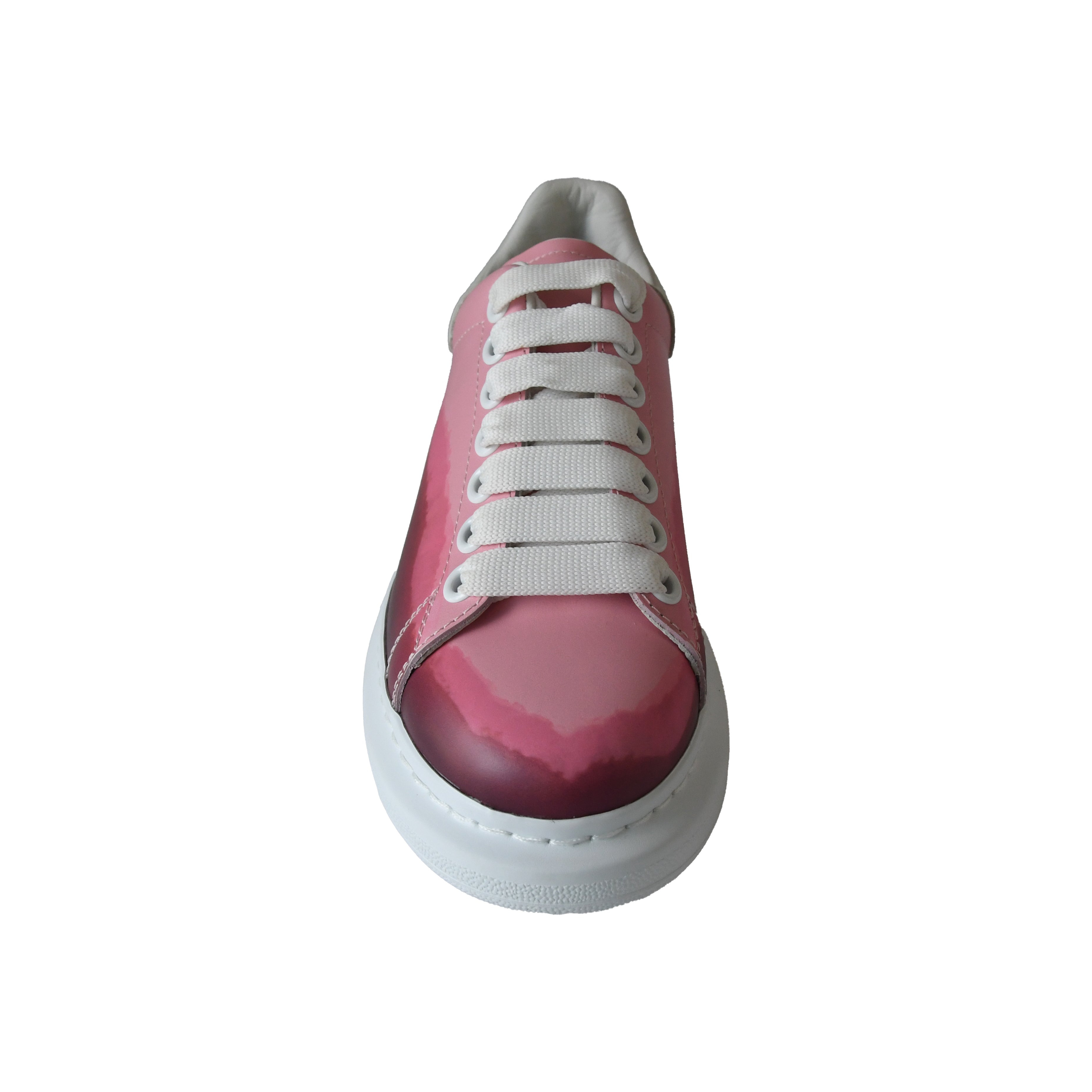 Alexander McQueen Oversized Dip Dye Leather Sneakers Pink - 5