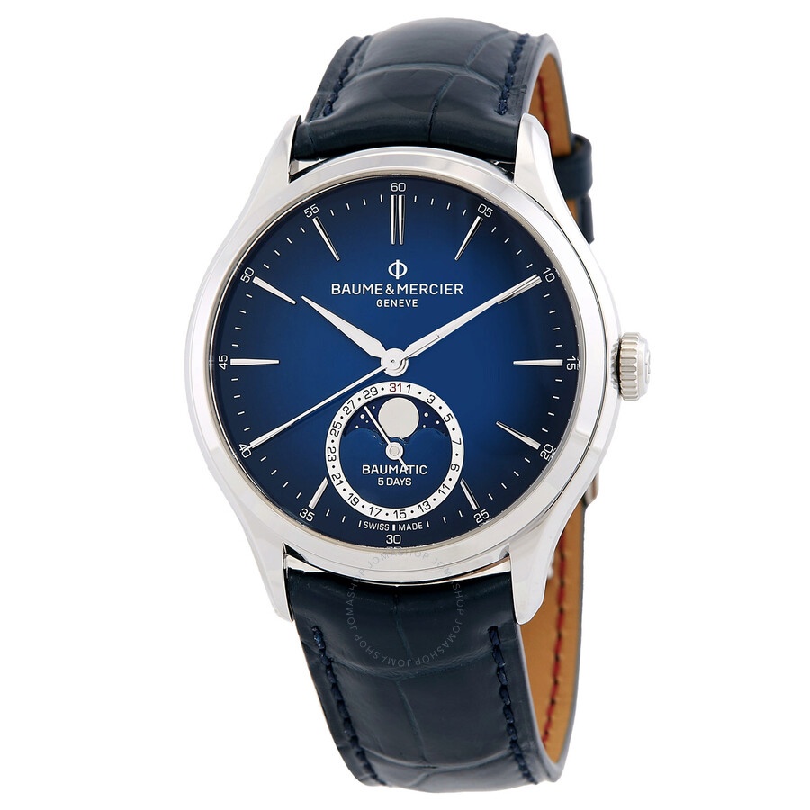 Baume Et Mercier - Baume et Mercier Clifton Automatic Moon Phase Blue Dial Men's Watch M0A10756 - 1