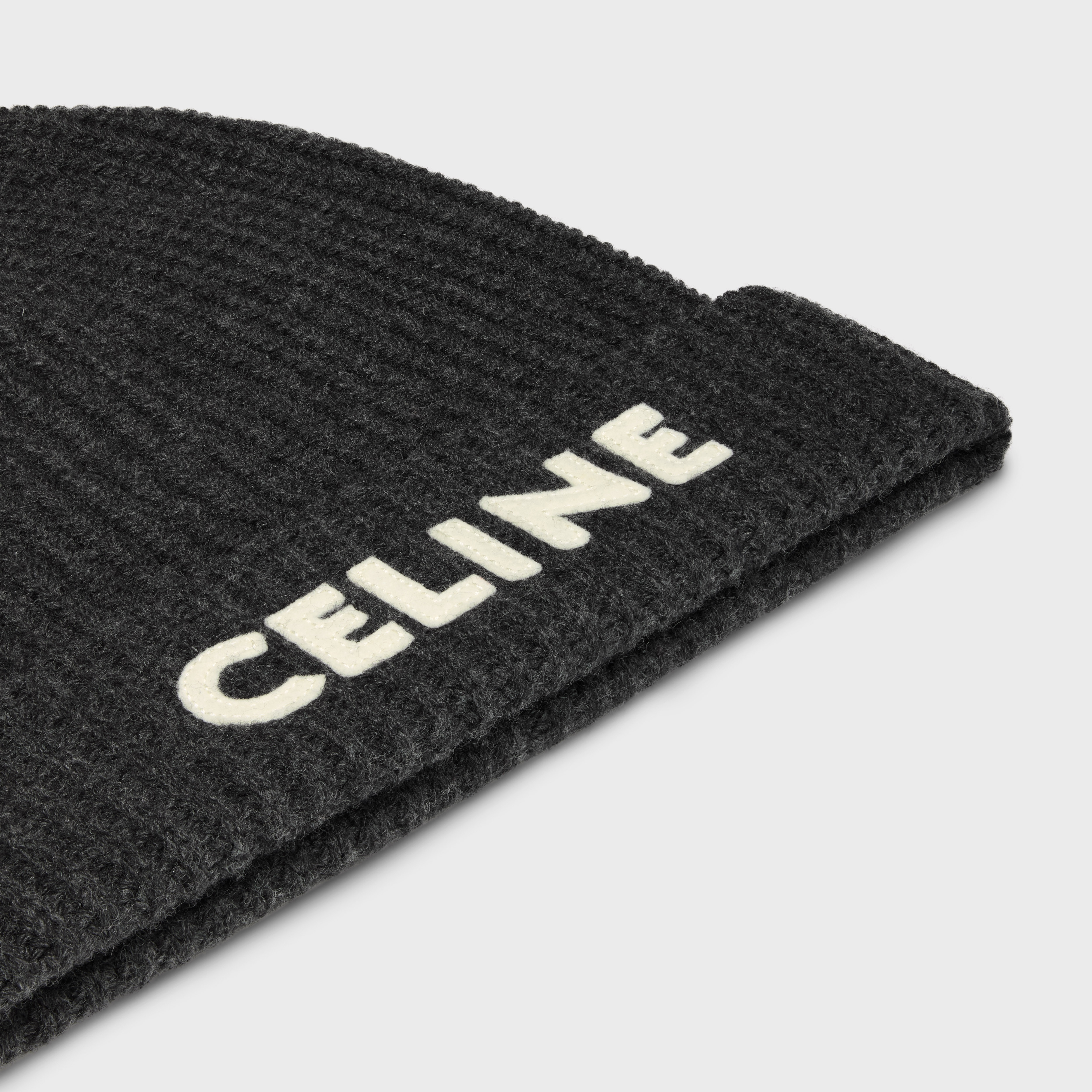 celine beanie in ribbed wool - 3
