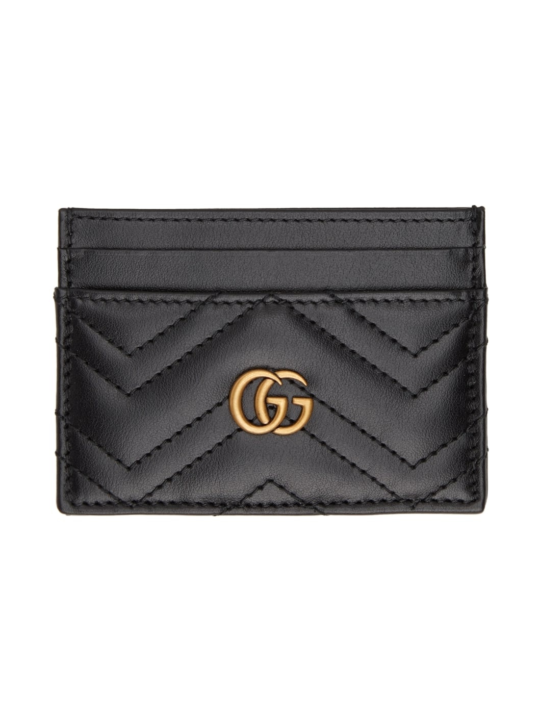 GUCCI Black GG Marmont Card Holder ssense REVERSIBLE