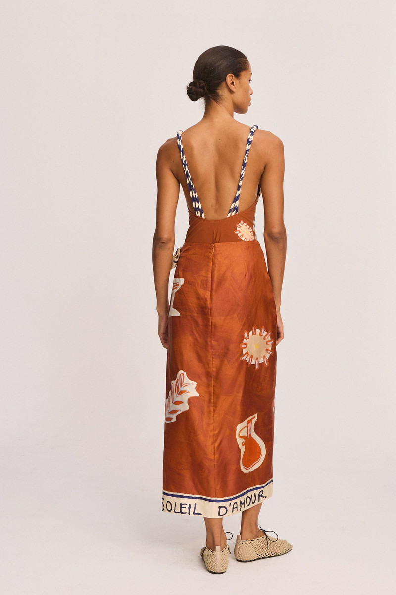 Soleil D'Amour Silk Sarong Skirt 4