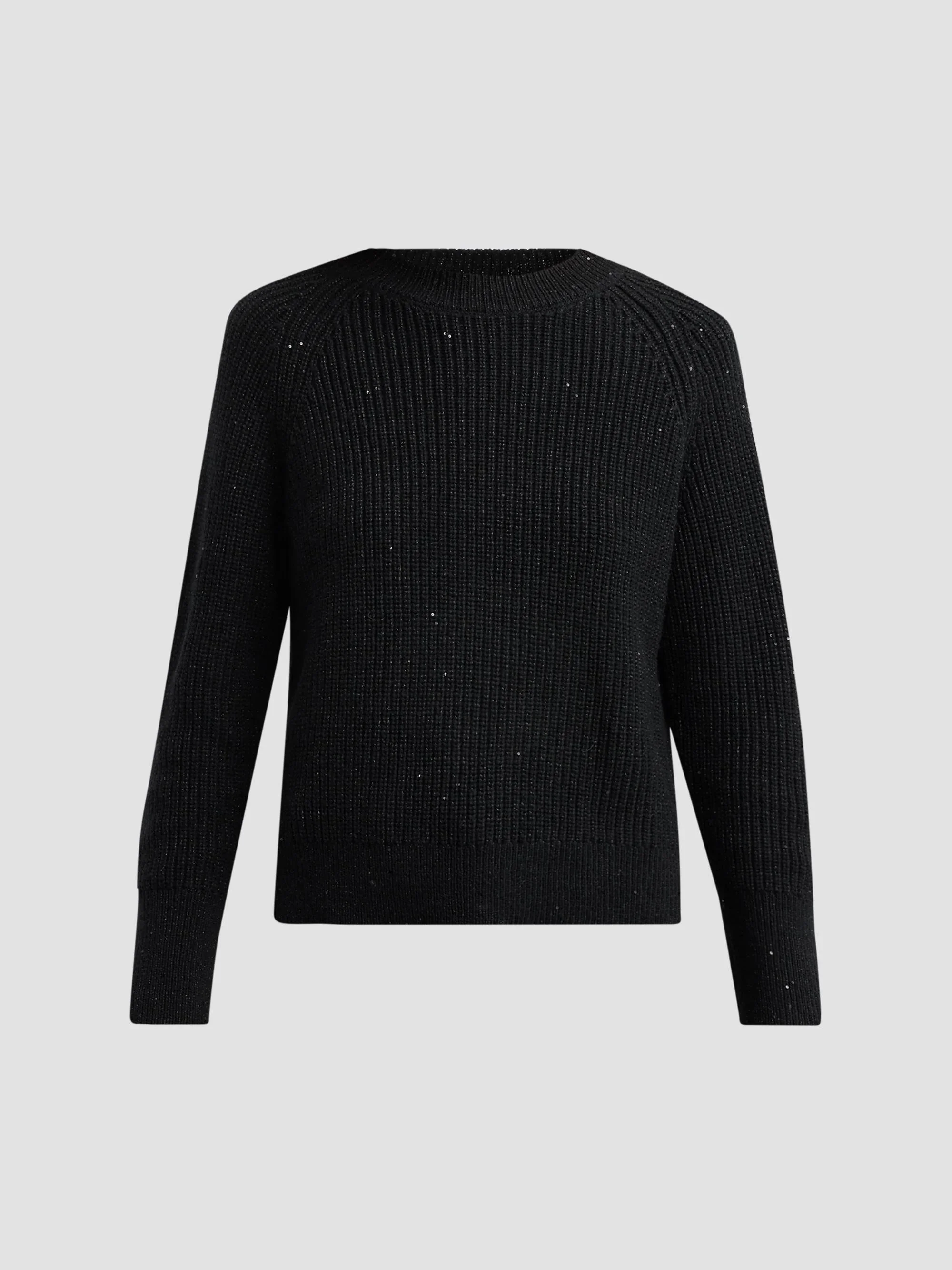 Women's Kimberly Ribbed Wool-Blend Sweater - Black - 1