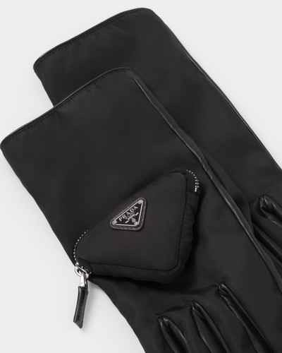 Prada Re-Nylon and Napa leather gloves outlook