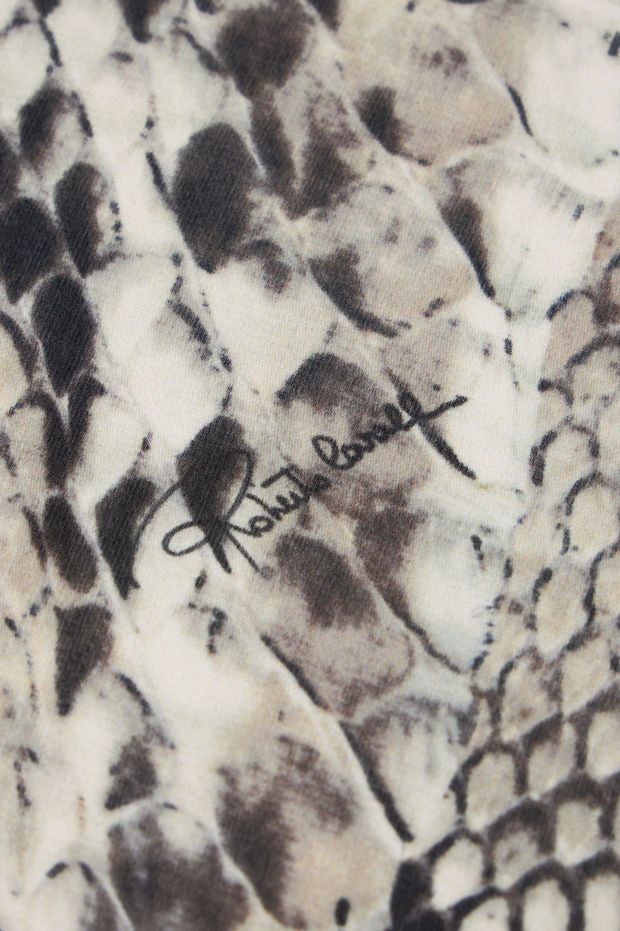 Silk Scarf with Python Print - 2