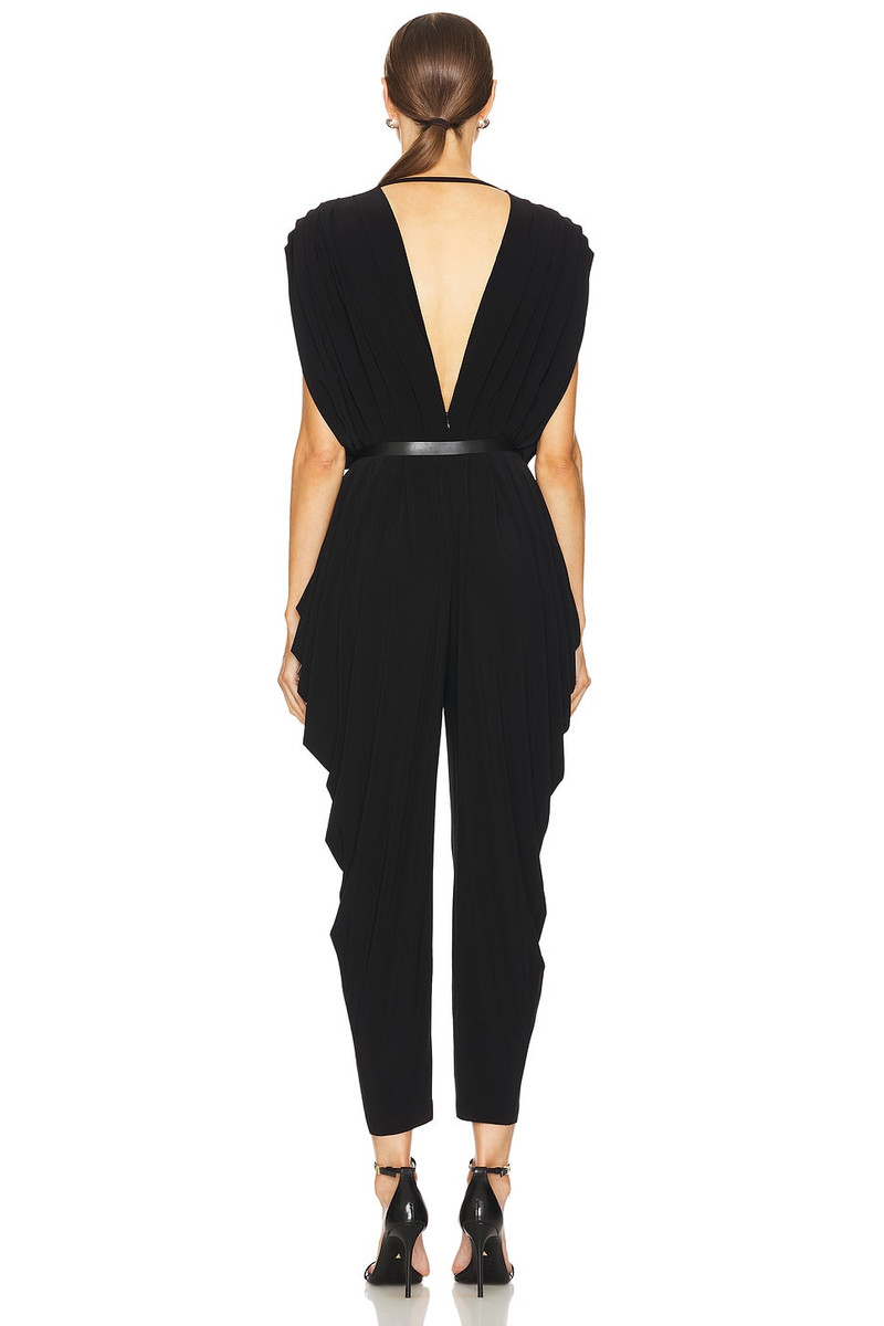 NORMA KAMALI Square Sleeve Waterfall Jumpsuit outlook
