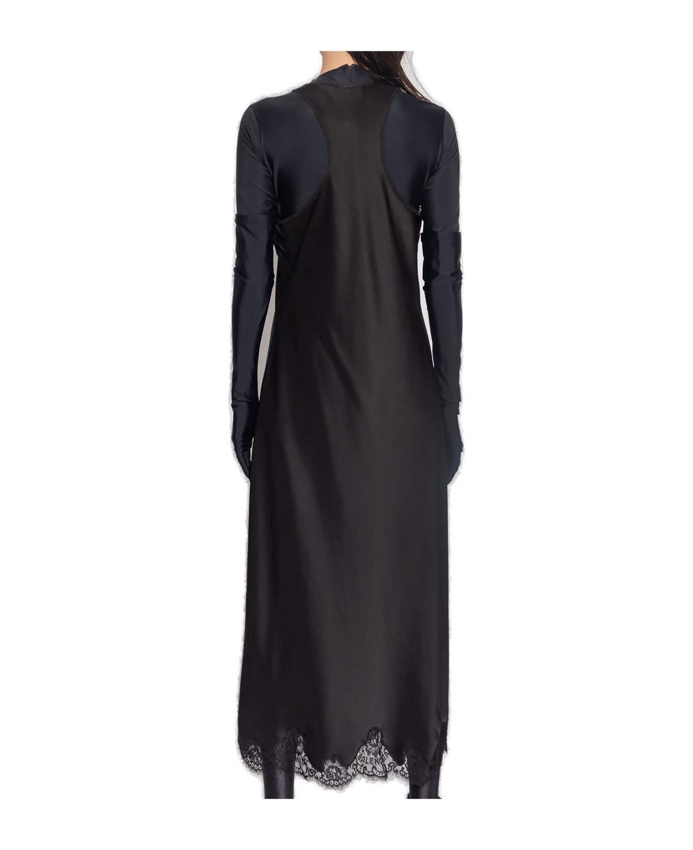Satin Strappy Midi Dress - 3