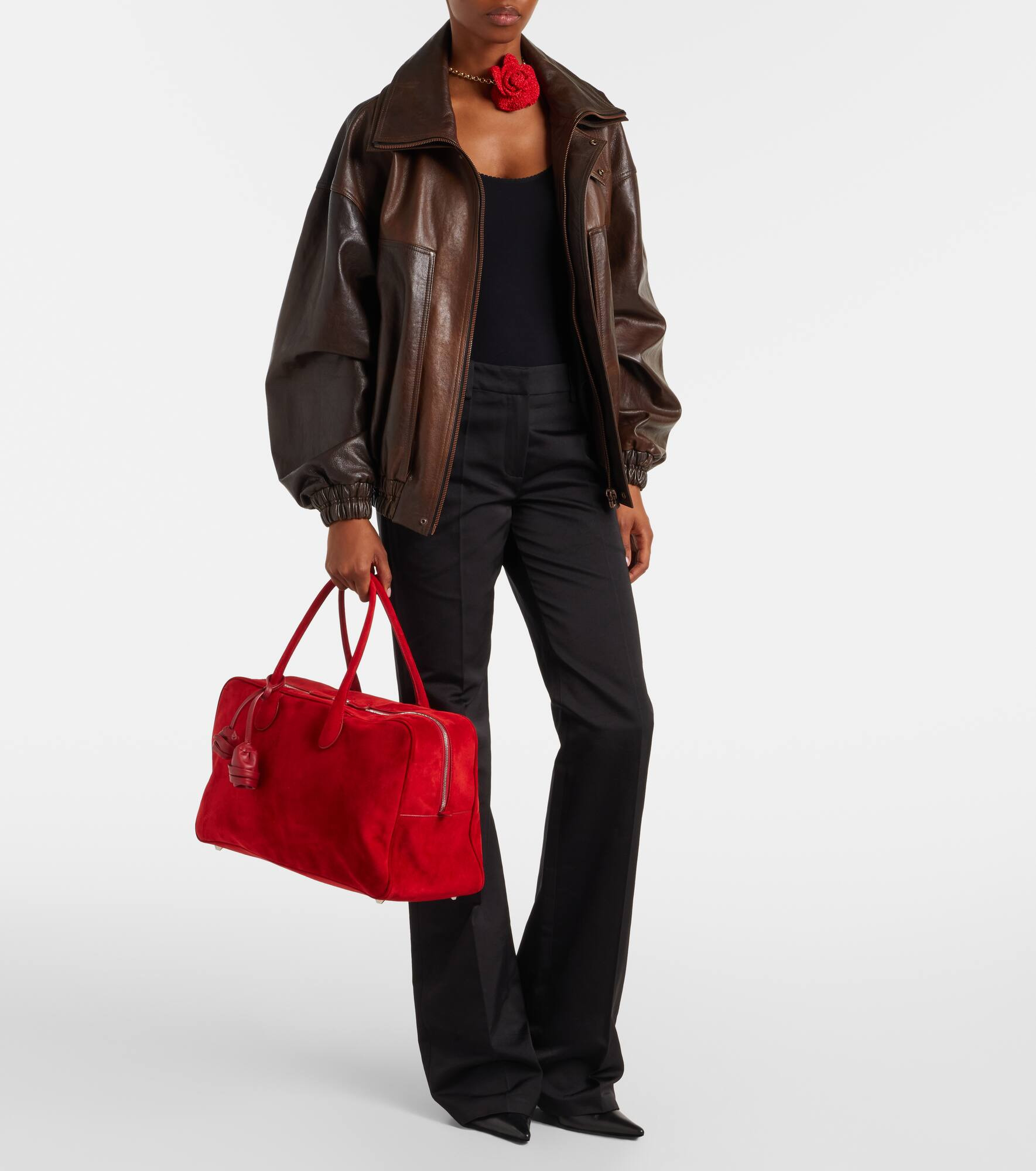 Brigitte Large suede tote bag - 5