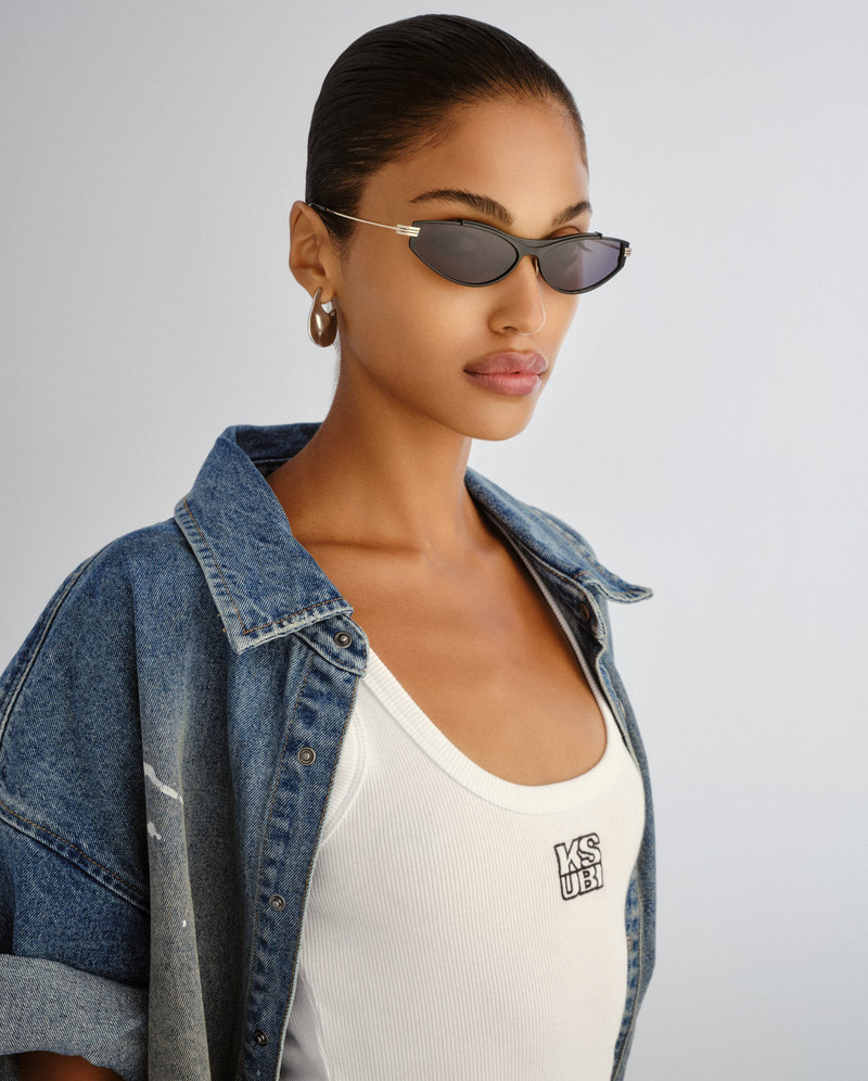 Ksubi THE KSPEED KATZ SUNGLASSES BLACK GOLD outlook