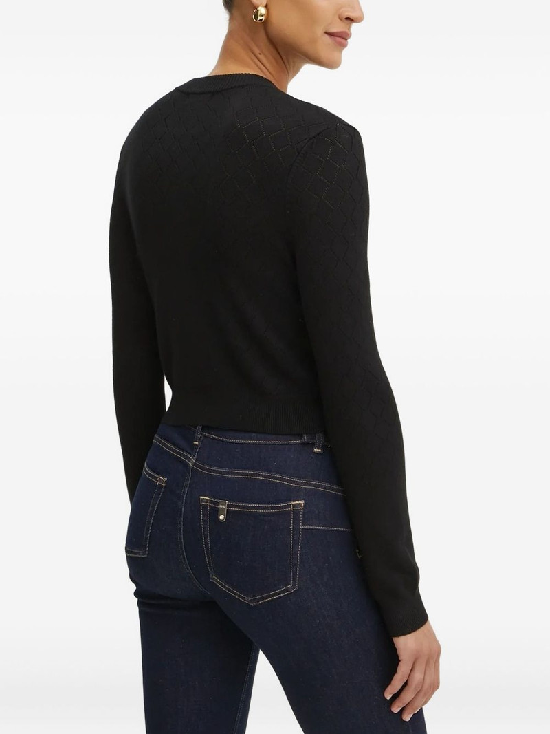 GUESS USA diamond-pattern cardigan outlook
