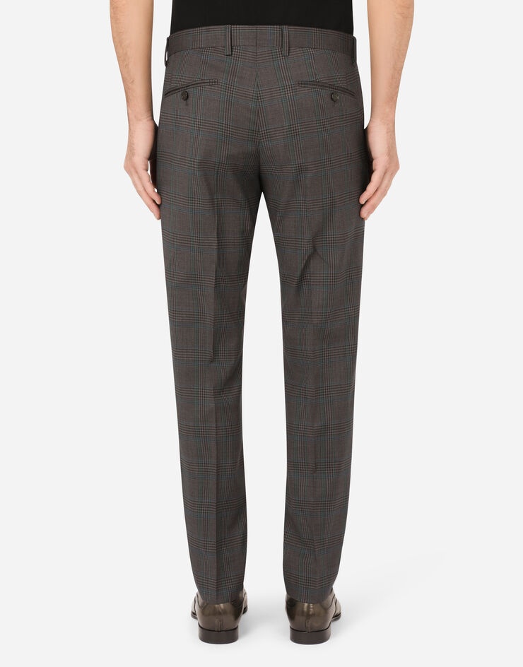 Double-breasted check wool Beat-fit suit - 7