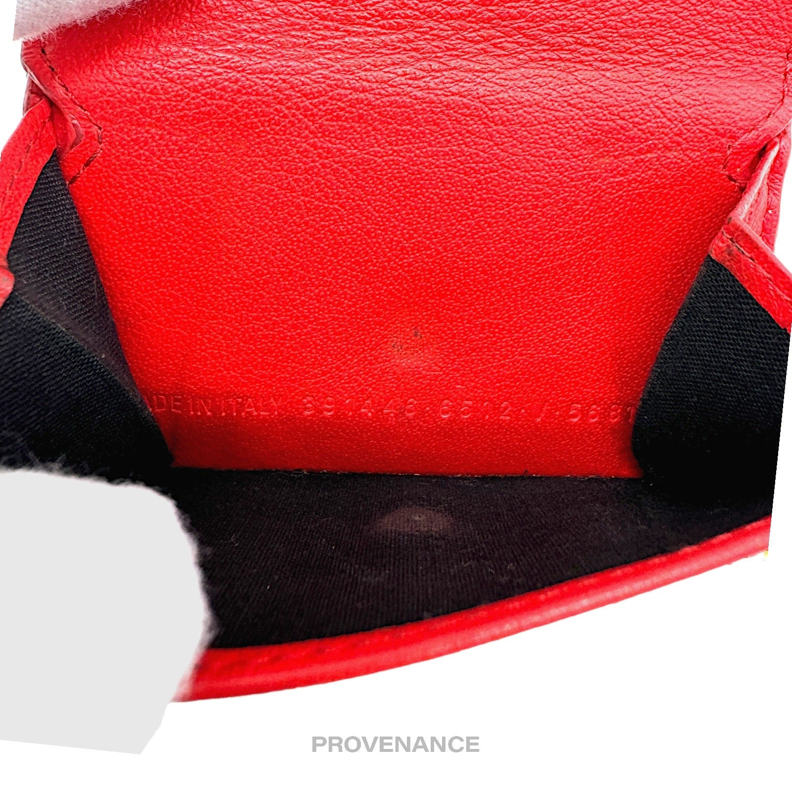 Balenciaga Papier Mini Wallet - Red Leather - 10