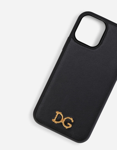 Dolce & Gabbana Calfskin iPhone 12/12 Pro cover with baroque DG logo outlook