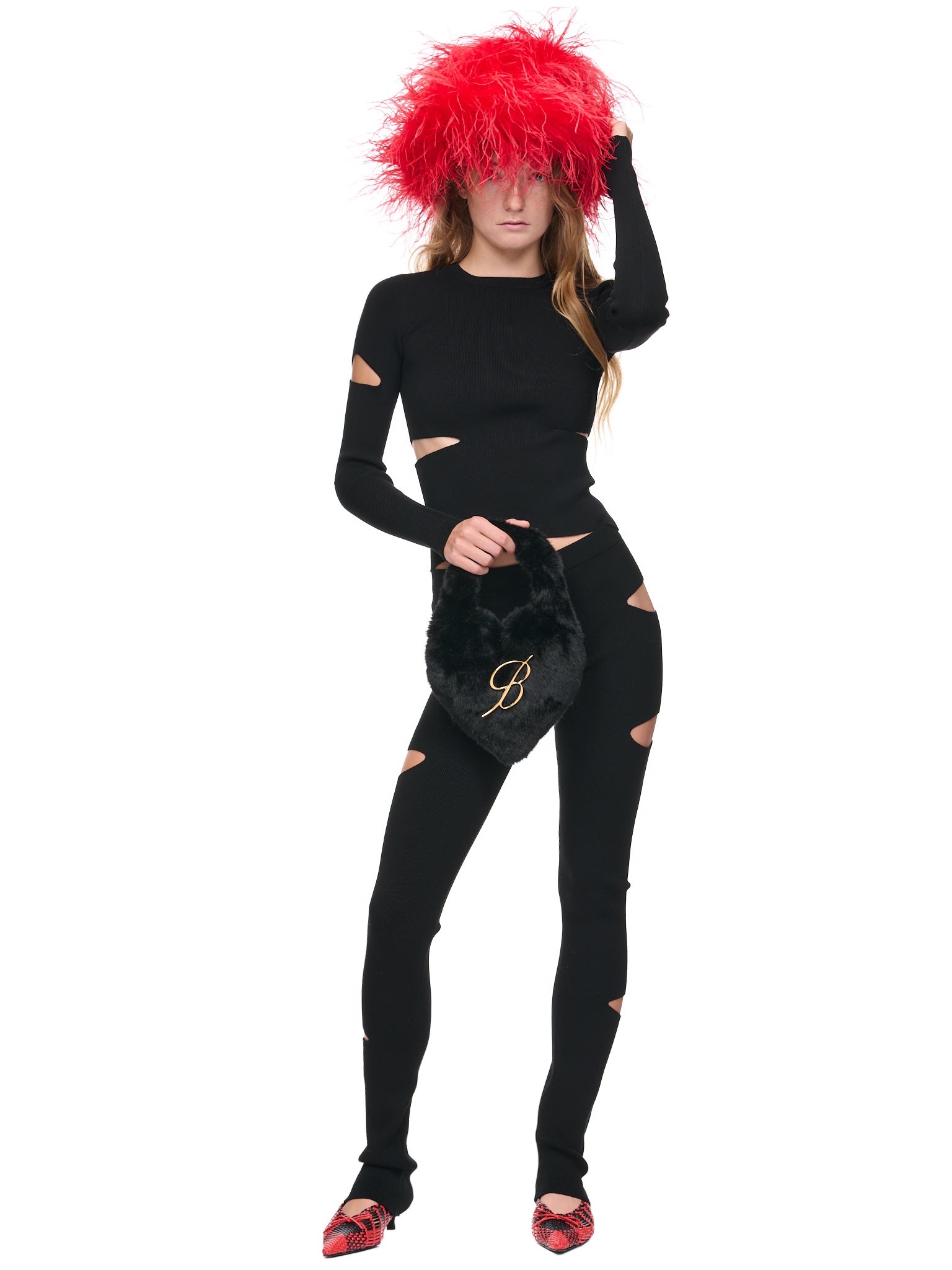Cut-Out Knit Pants - 6