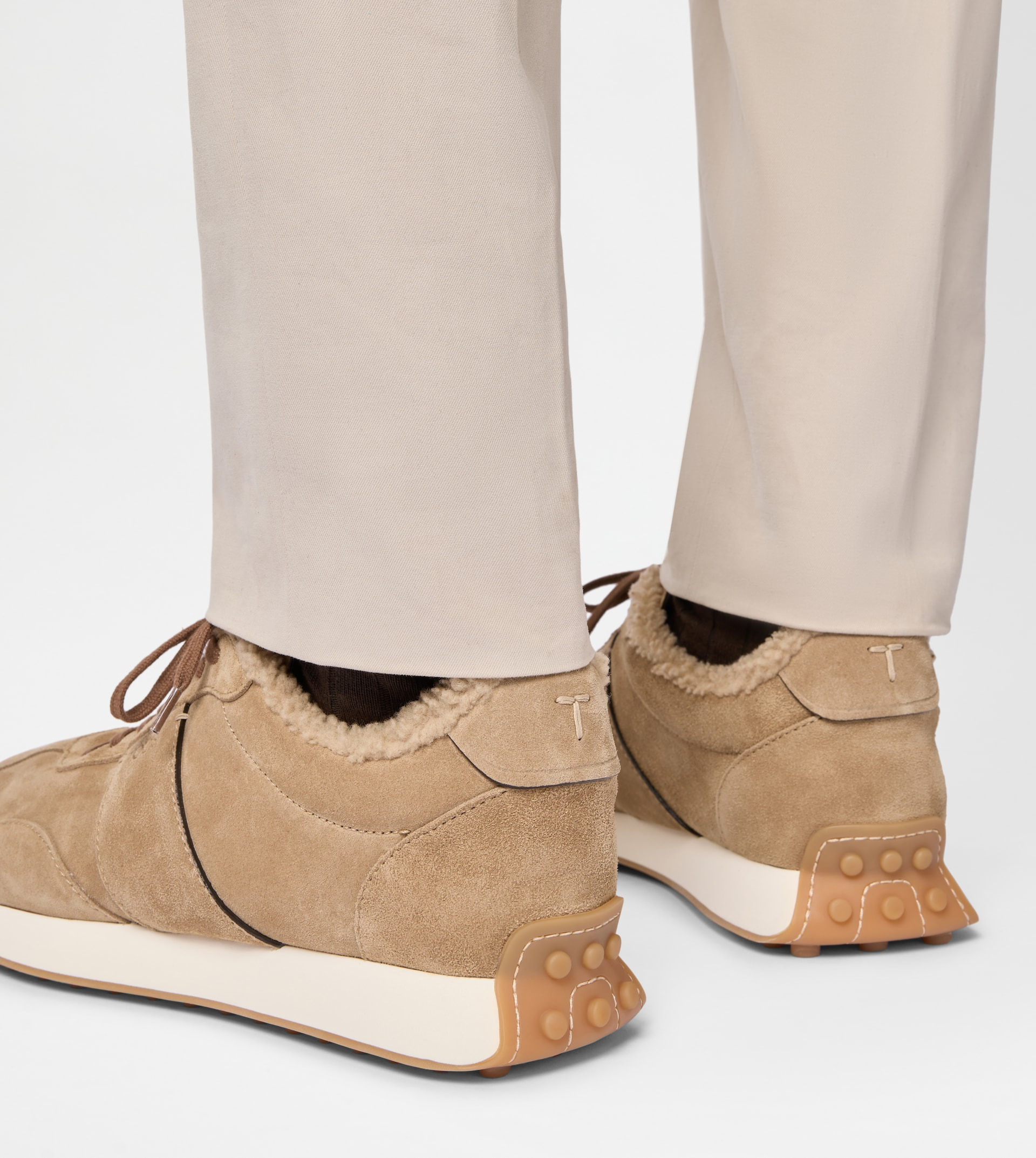 T VINTAGE SNEAKERS IN SUEDE - BEIGE - 7