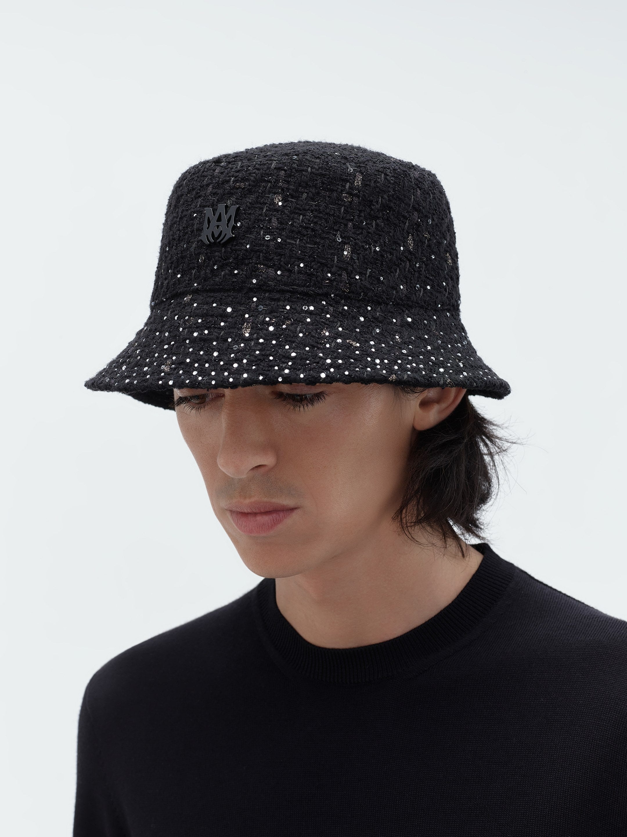 CRYSTAL BOUCLE BUCKET HAT - 3