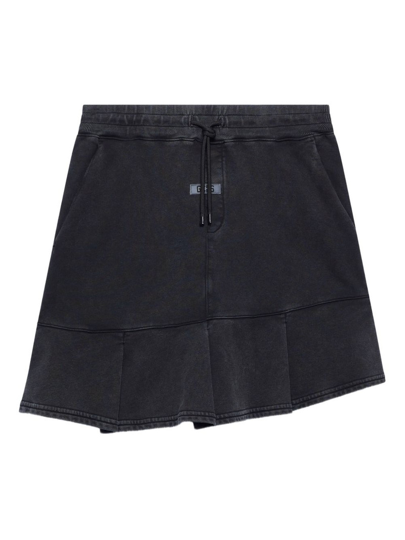 stone-washed track skirt 1