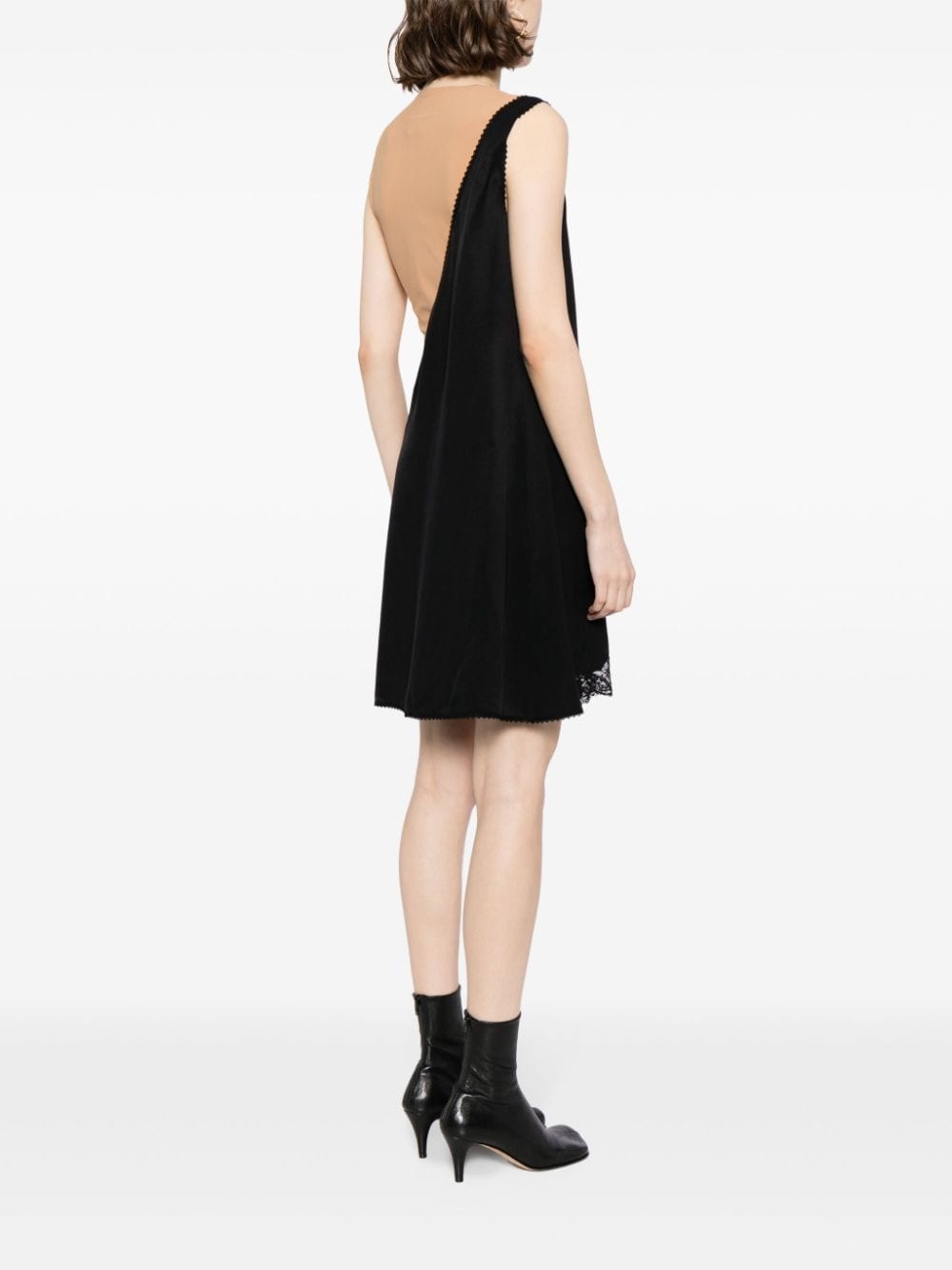 lace-trim shift dress - 4