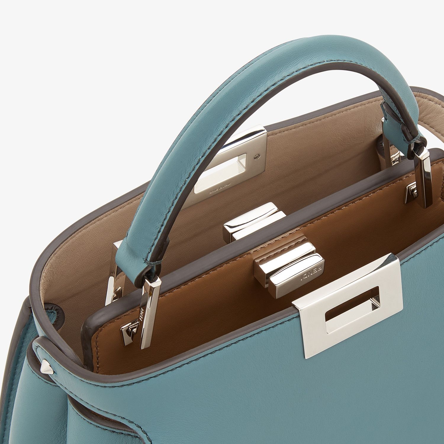 Pale blue leather bag - 6