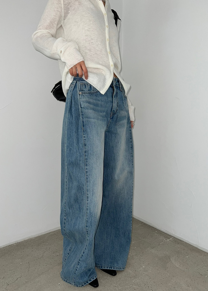Oakley Wide Leg Jeans - Blue Wash 12