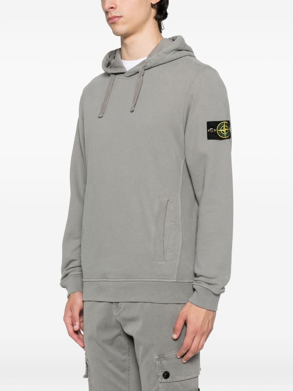 welt-pocket cotton hoodie - 3