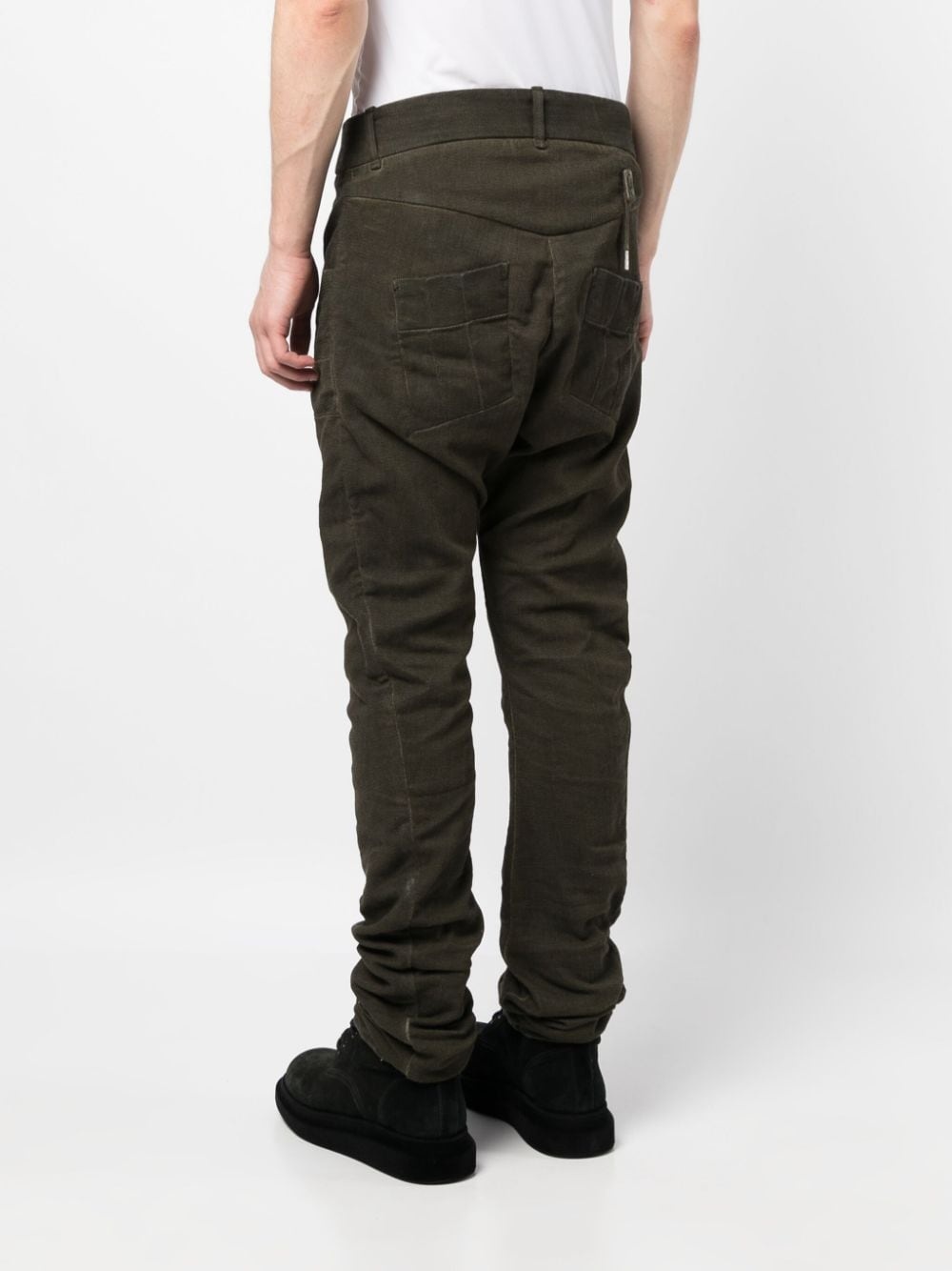 asymmetric-front skinny trousers - 4