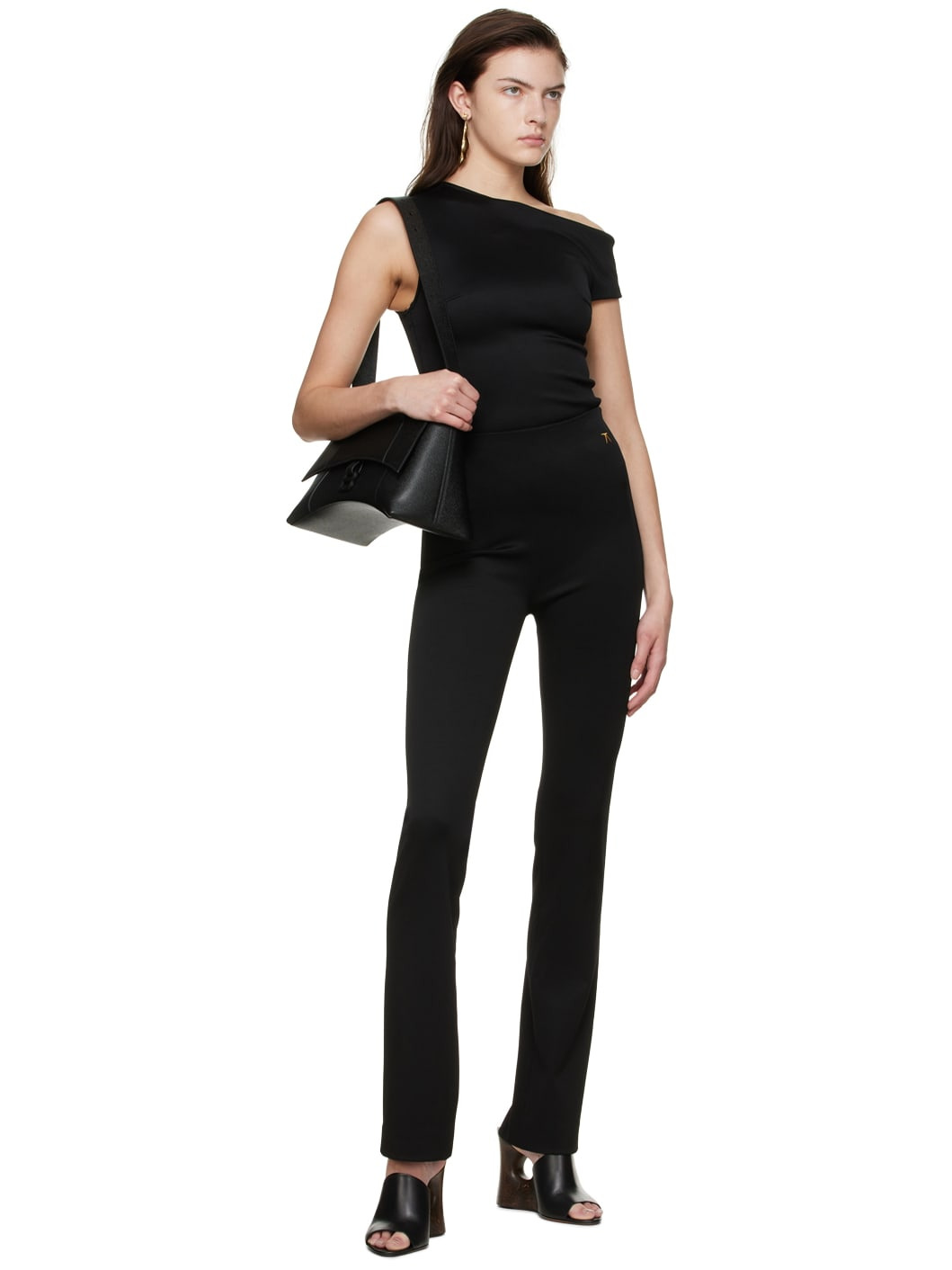 Black Viscose Trousers - 4