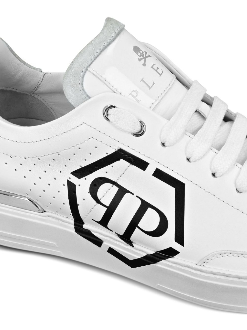 Leather sneaker with logo - 4