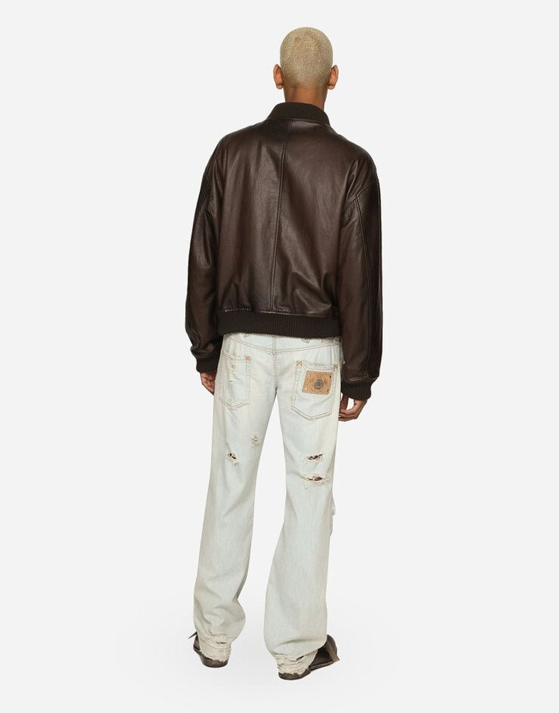 Padded leather jacket 3