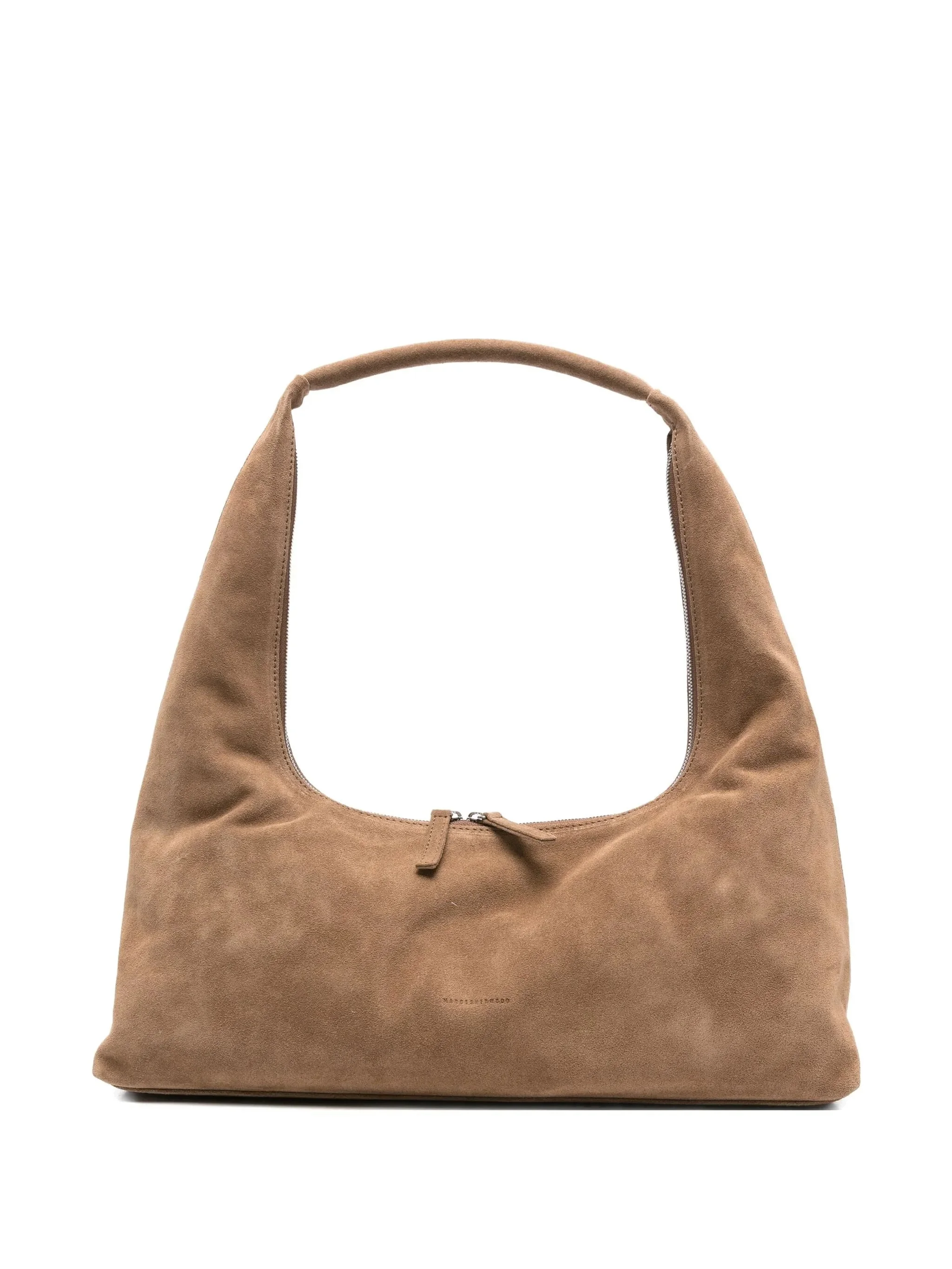 Margesherwood Medium Debossed-logo Suede Shoulder Bag - 1
