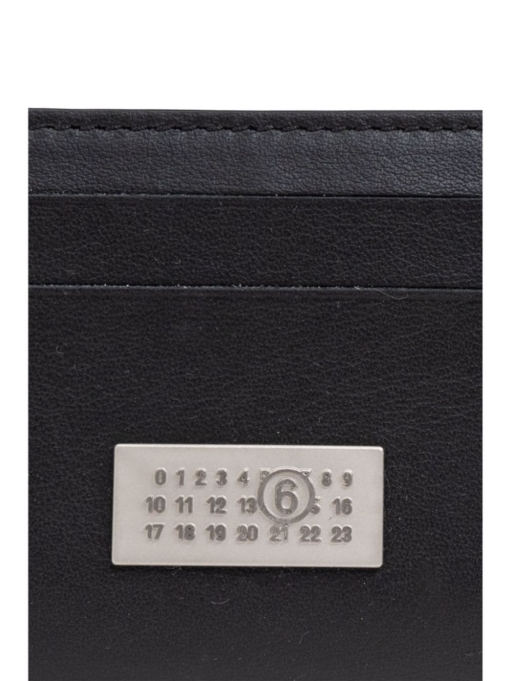 signature numbers motif leather cardholder - 3