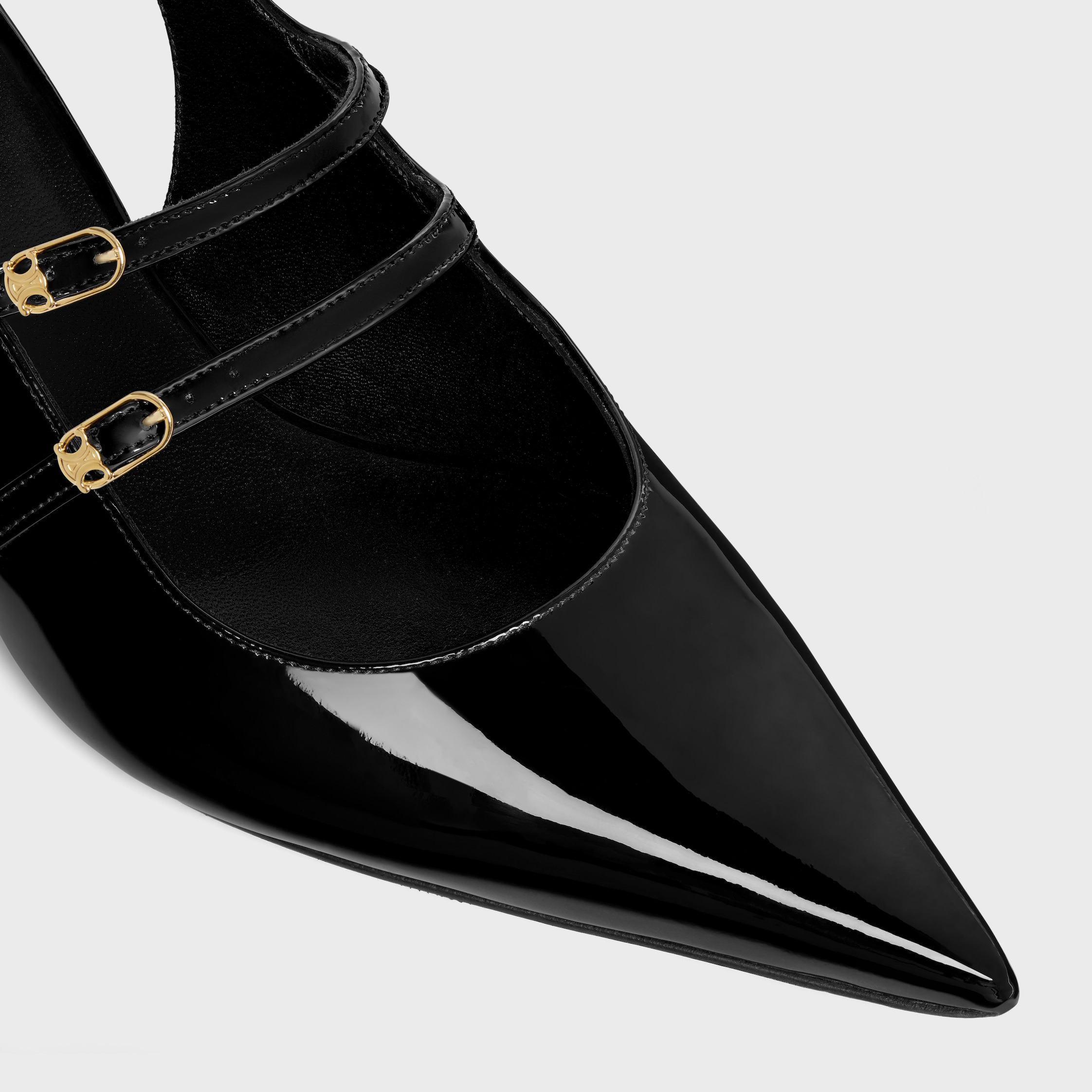 CELINE JUDY DOUBLE STRAP MARY JANE SLINGBACK IN PATENT CALFSKIN - 4