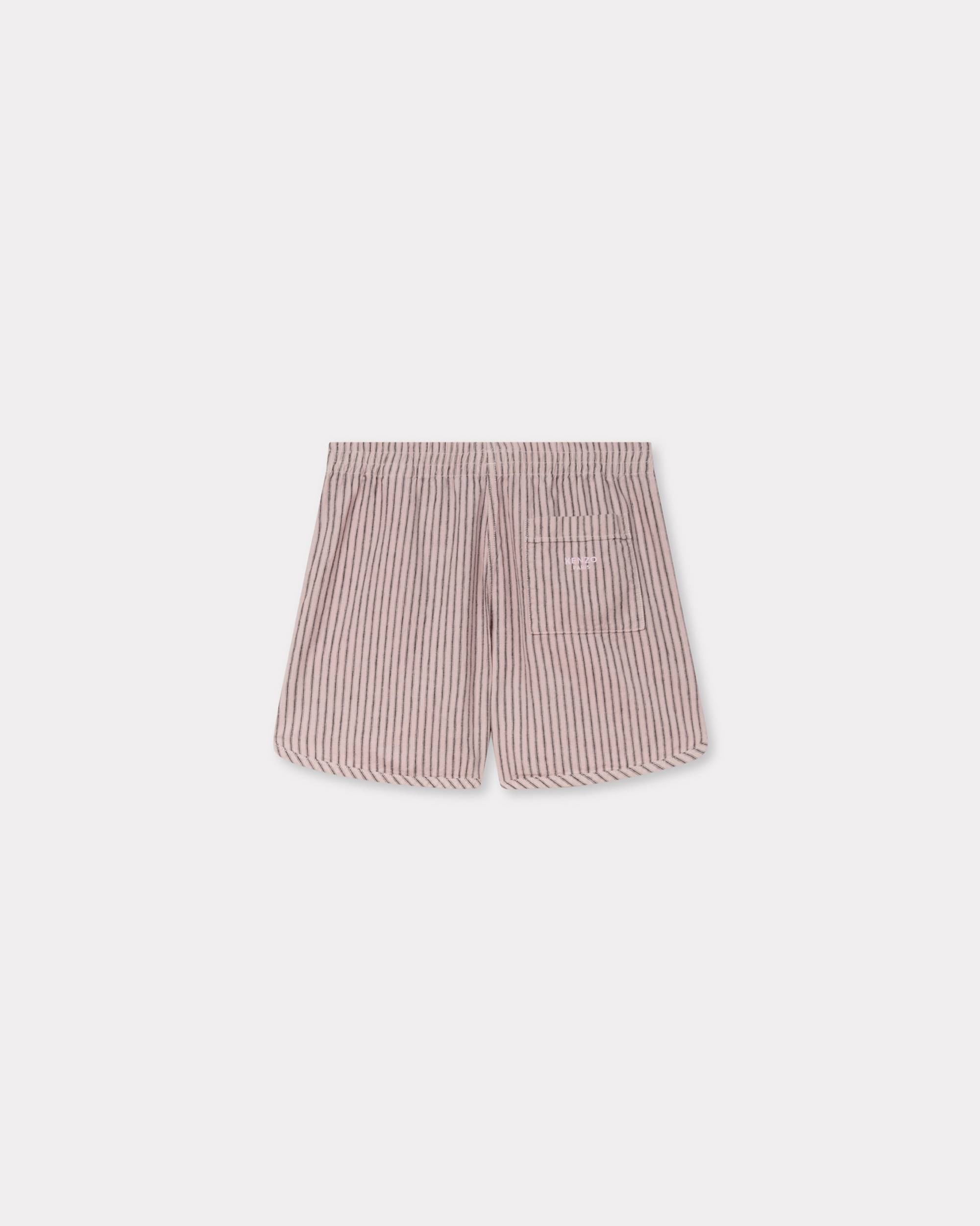 'KENZO Coast Lines' elasticated waist short in cotton linen - 2