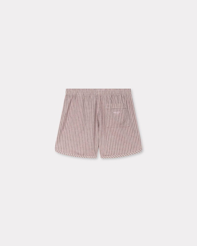 KENZO 'KENZO Coast Lines' elasticated waist short in cotton linen outlook