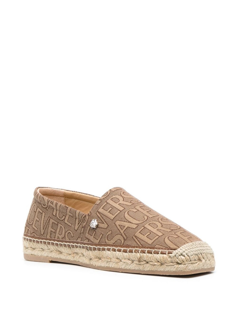 VERSACE Versace Allover leather espadrilles outlook