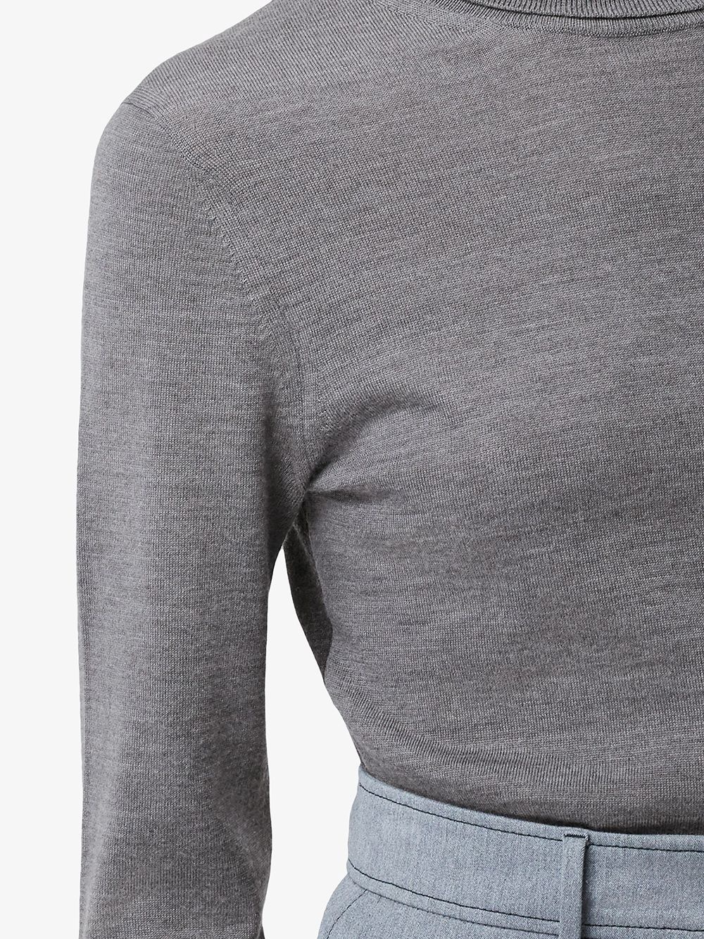 two-tone roll neck jumper - 5