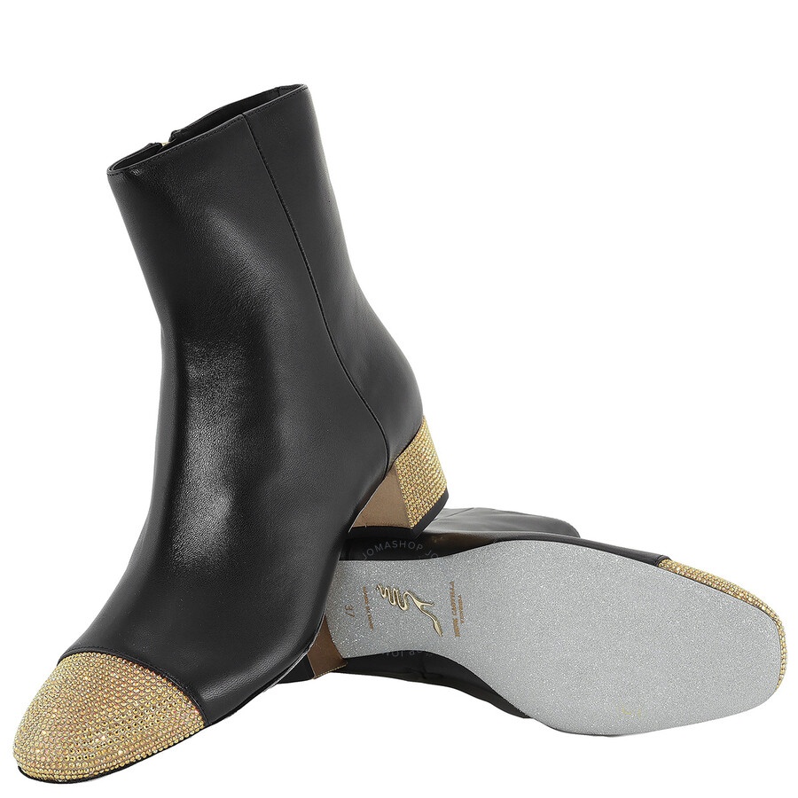 Rene Caovilla Bonnie 40 Leather Ankle Boots - 2