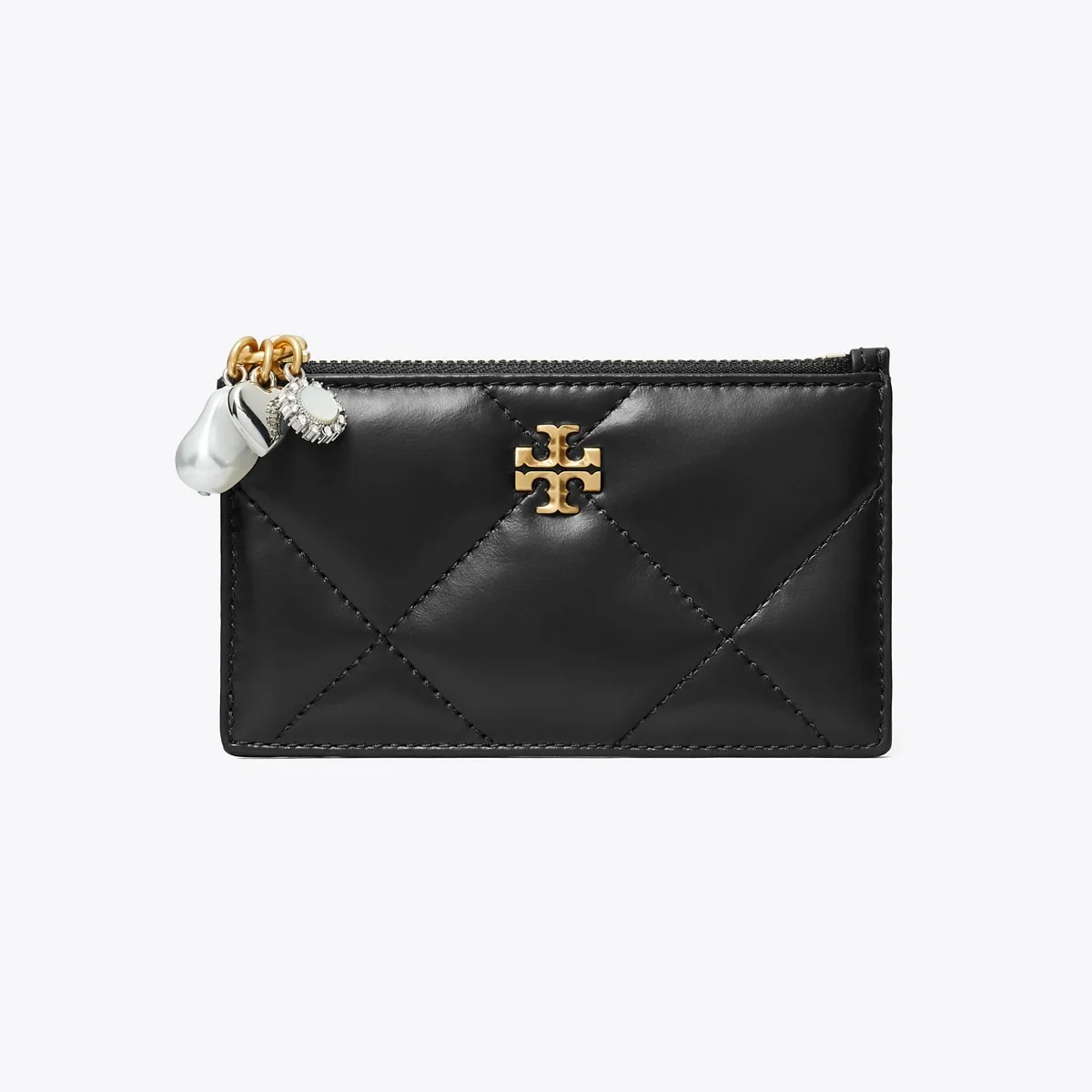 Kira Diamond Quilt Charm Zip Card Case - 1