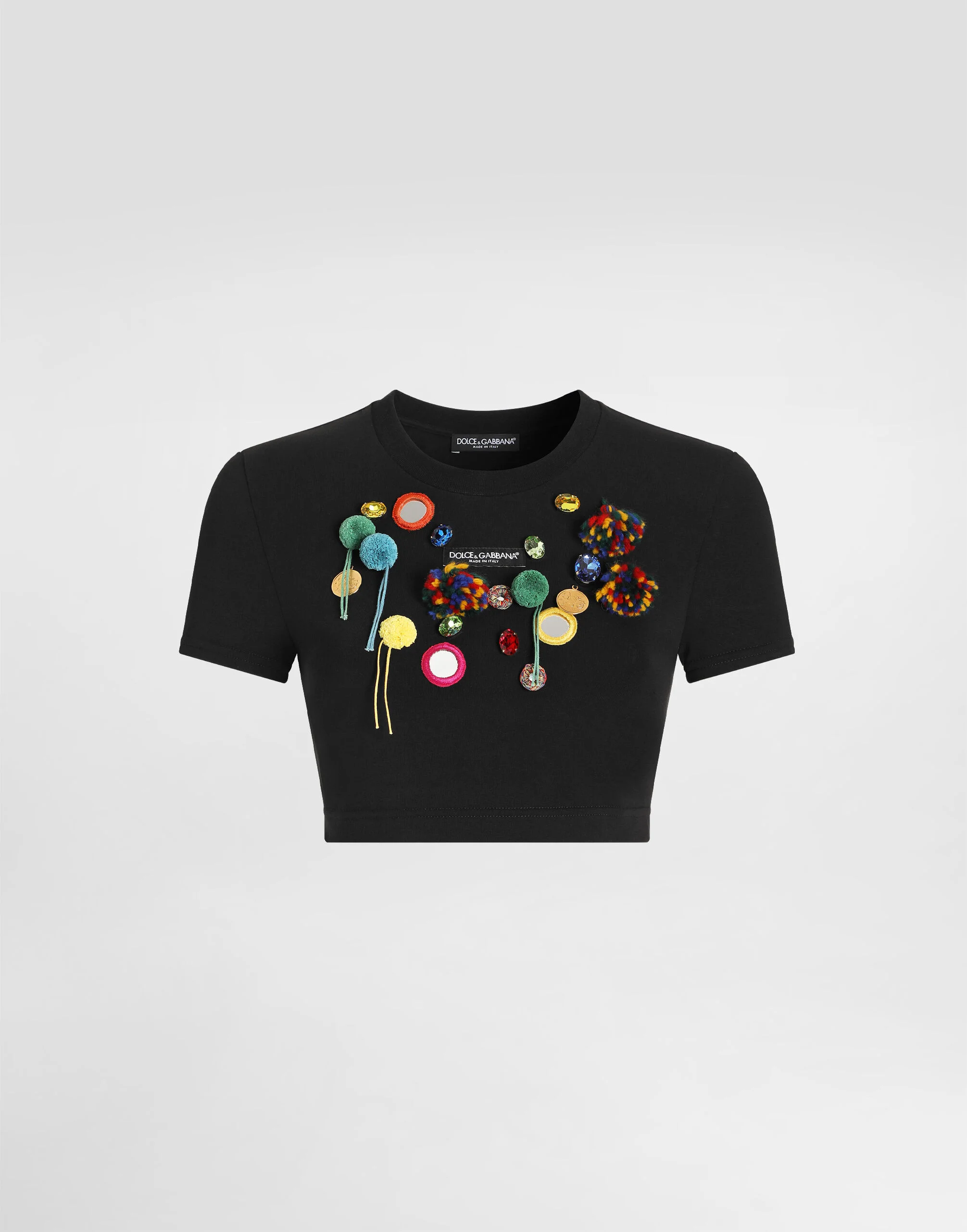Jersey t-shirt with applications - 1