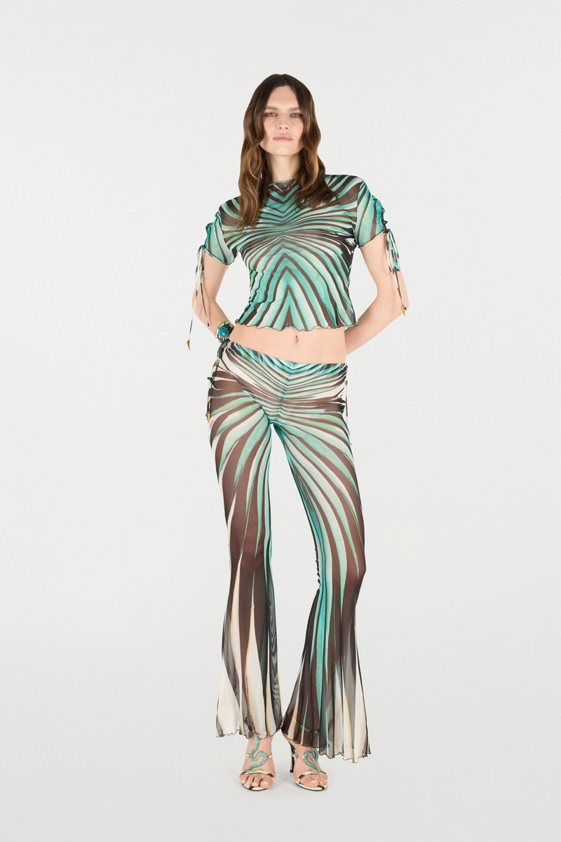 Roberto Cavalli Ray Of Sea Print Flared Trousers outlook