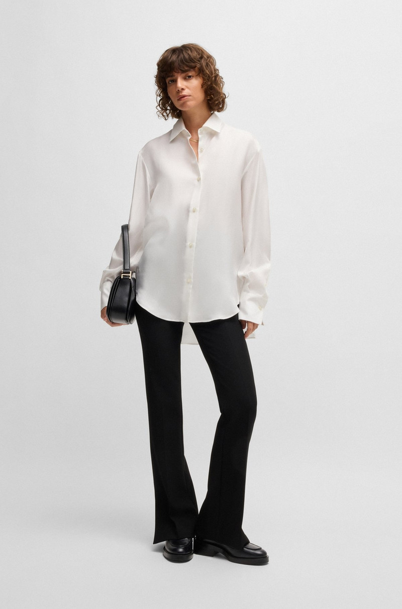 BOSS RELAXED-FIT BLOUSE IN SILK TWILL outlook
