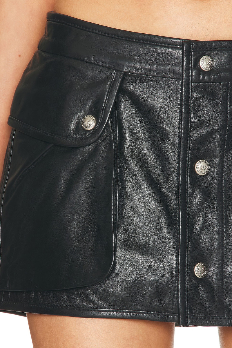 R13 Leather Layered Skort outlook