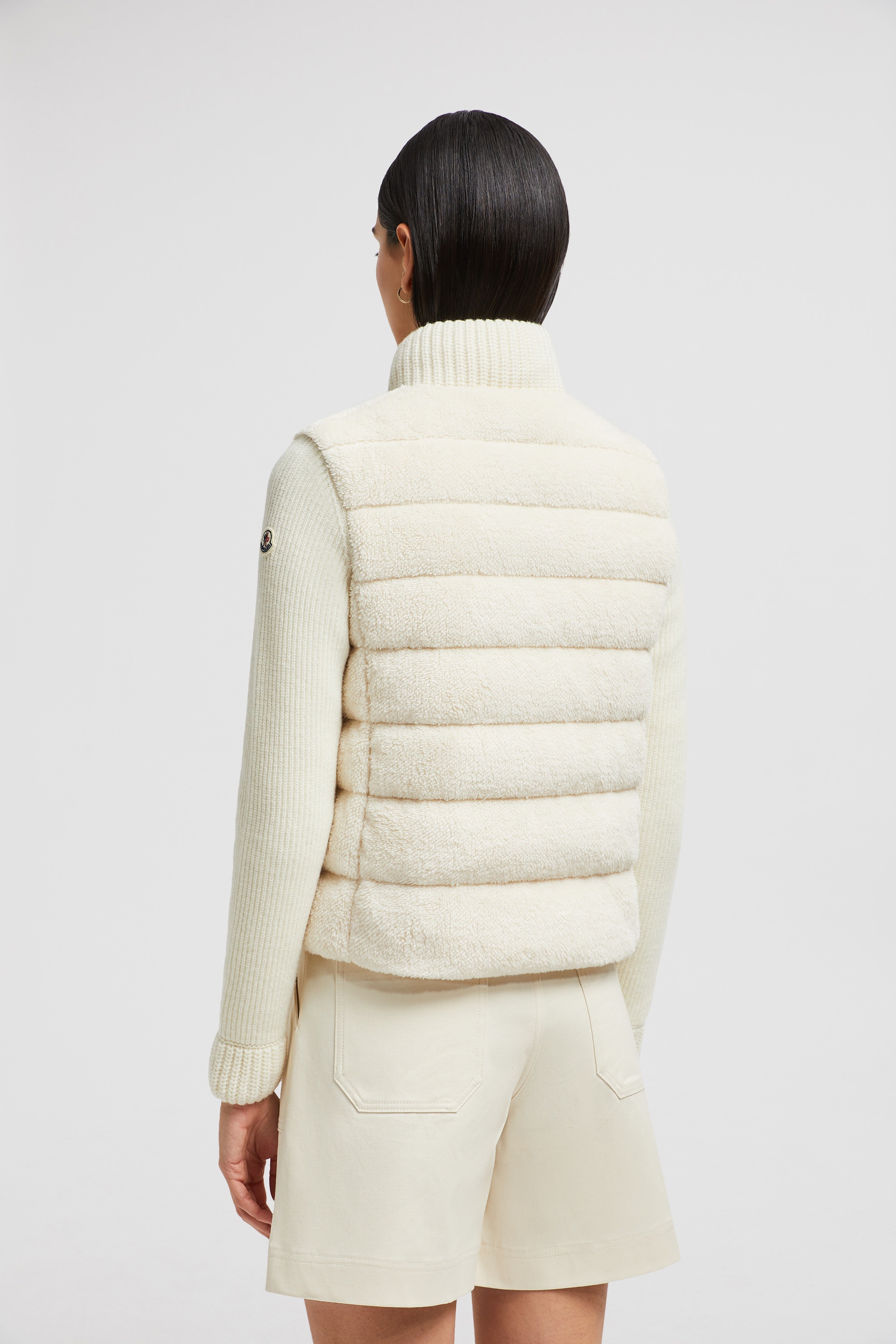 Padded Wool & Teddy Zip-Up Cardigan - 5
