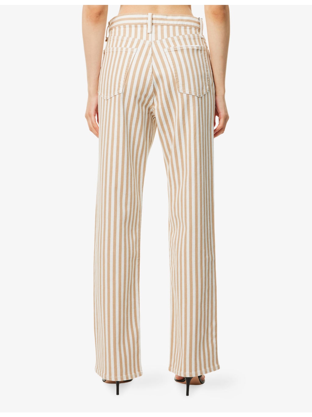 Shea High-Rise Relaxed Straight-Leg Cotton-Blend Trousers - 4