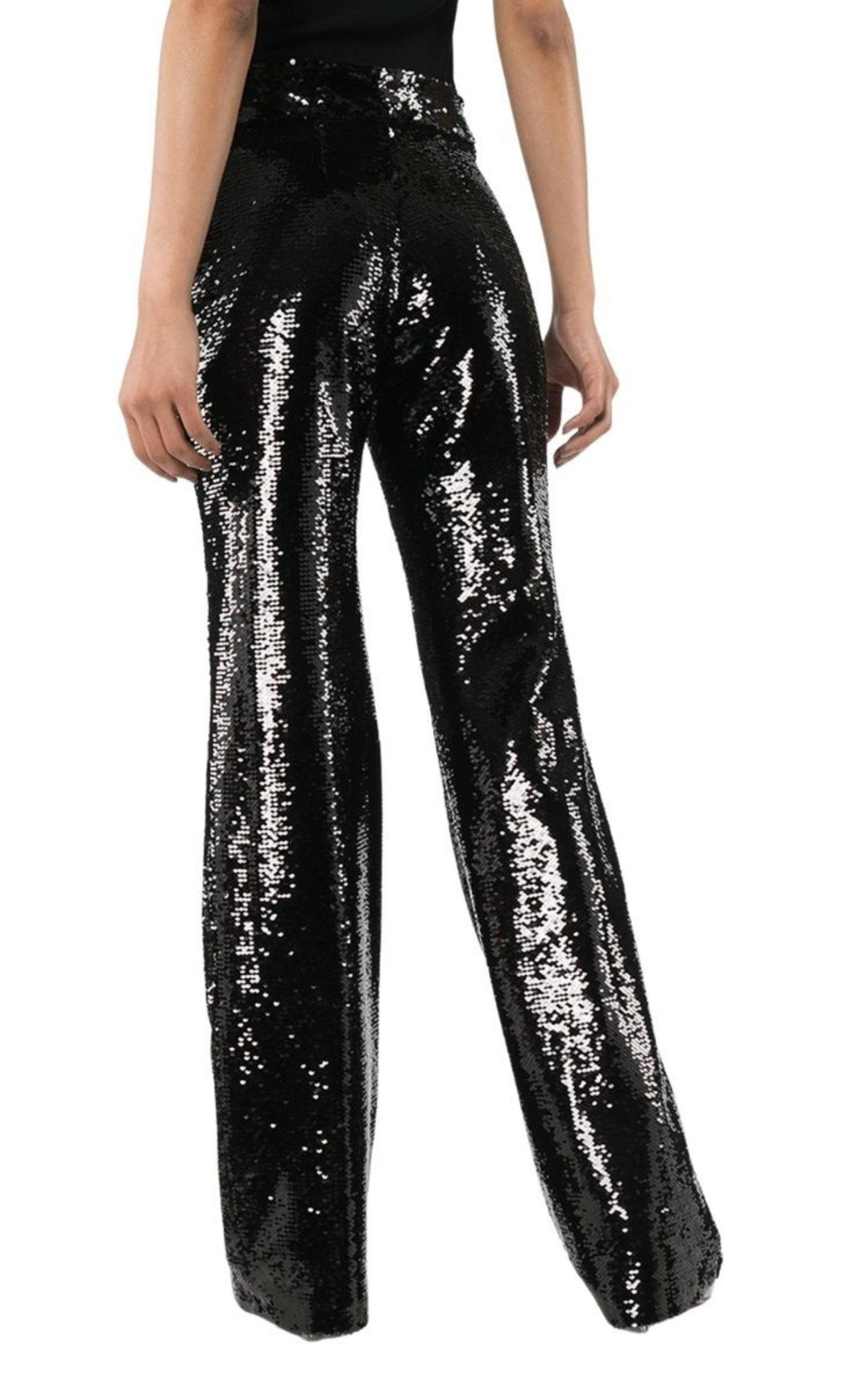 Sequinned Straight Leg Pants - 4