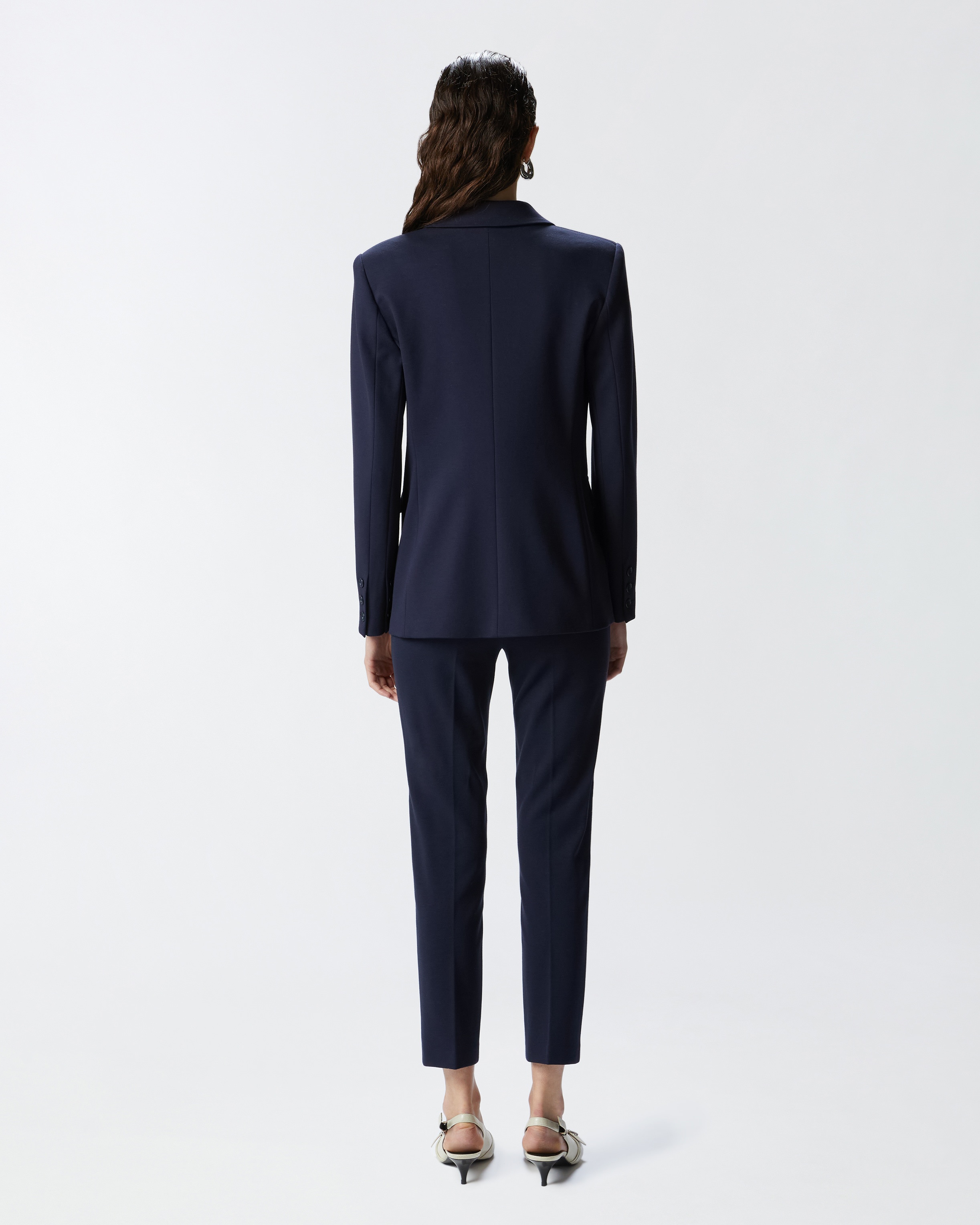 SINGLE-BREASTED BLAZER WITH STRUCTURED SHOULDERS - 4